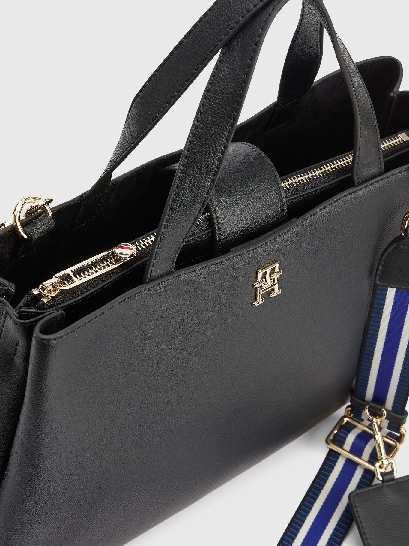 Cartera Casual Con Logo Y Stipe Negro Tommy Hilfiger-3