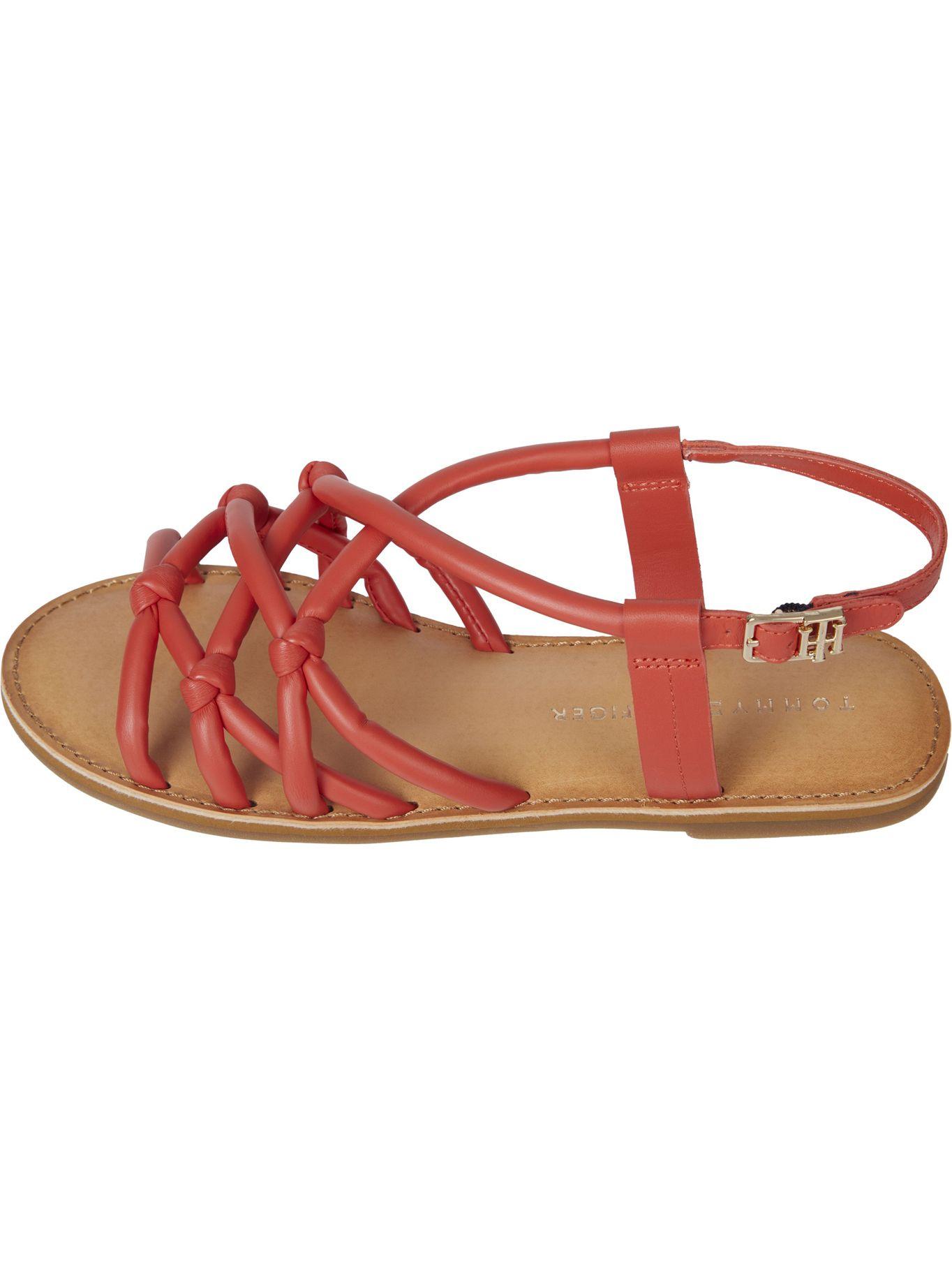 Sandalias Con Hebilla Rojo Tommy Hilfiger JN2-0