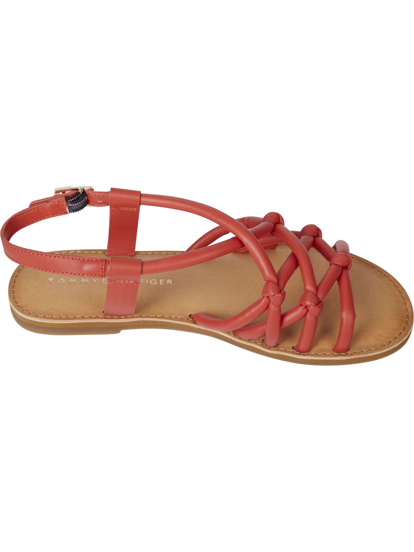 Sandalias Con Hebilla Rojo Tommy Hilfiger JN2-2