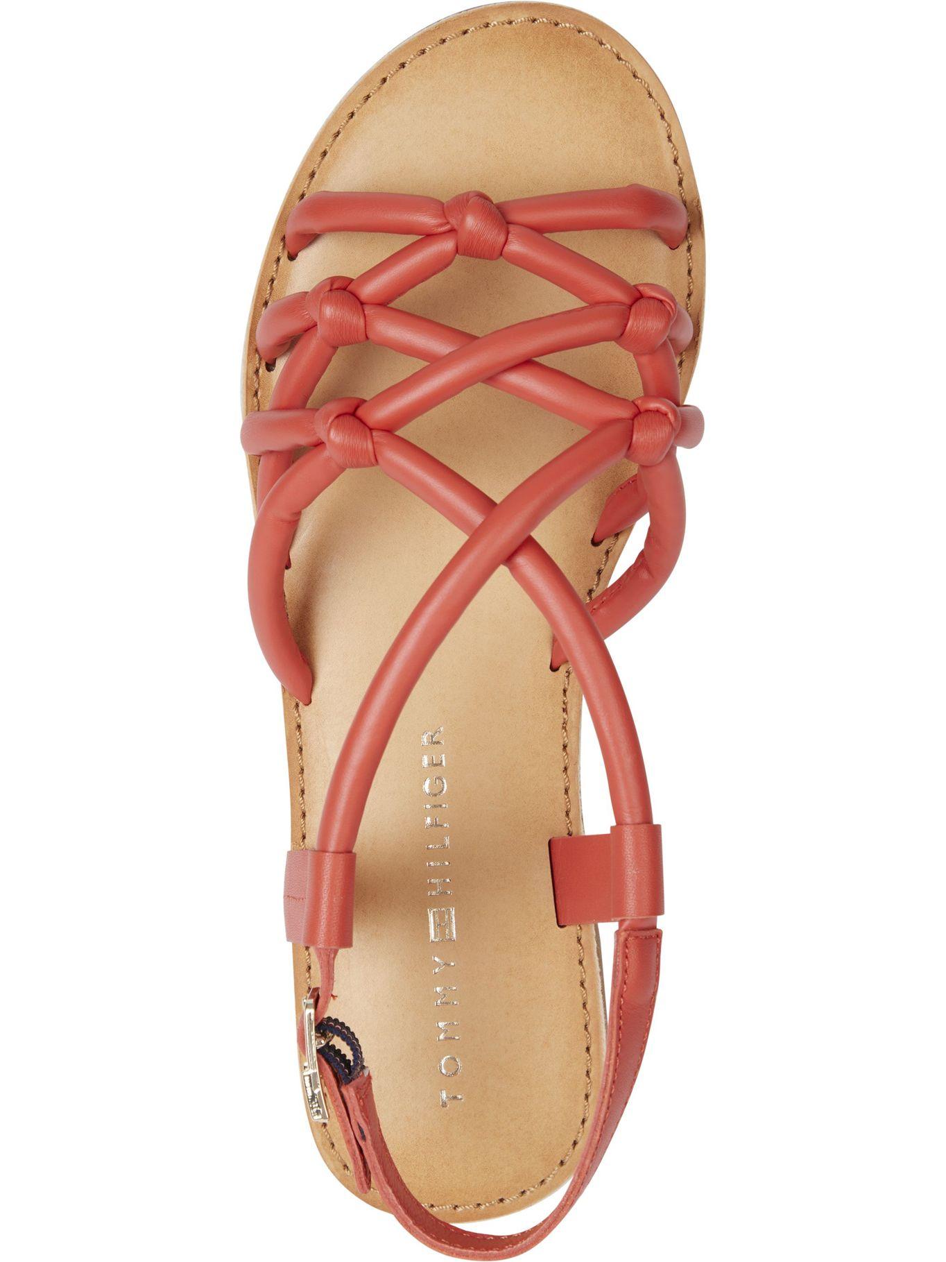 Sandalias Con Hebilla Rojo Tommy Hilfiger JN2-1