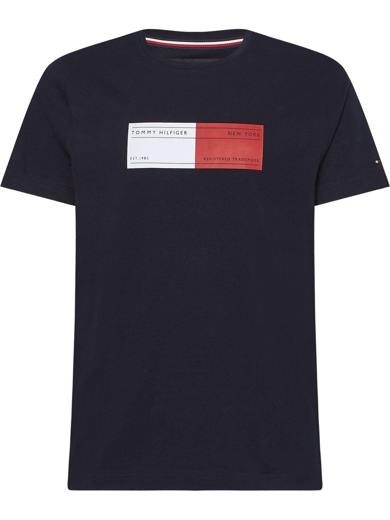 Polera Box Logo Organic Cotton Azul Tommy Hilfiger-0