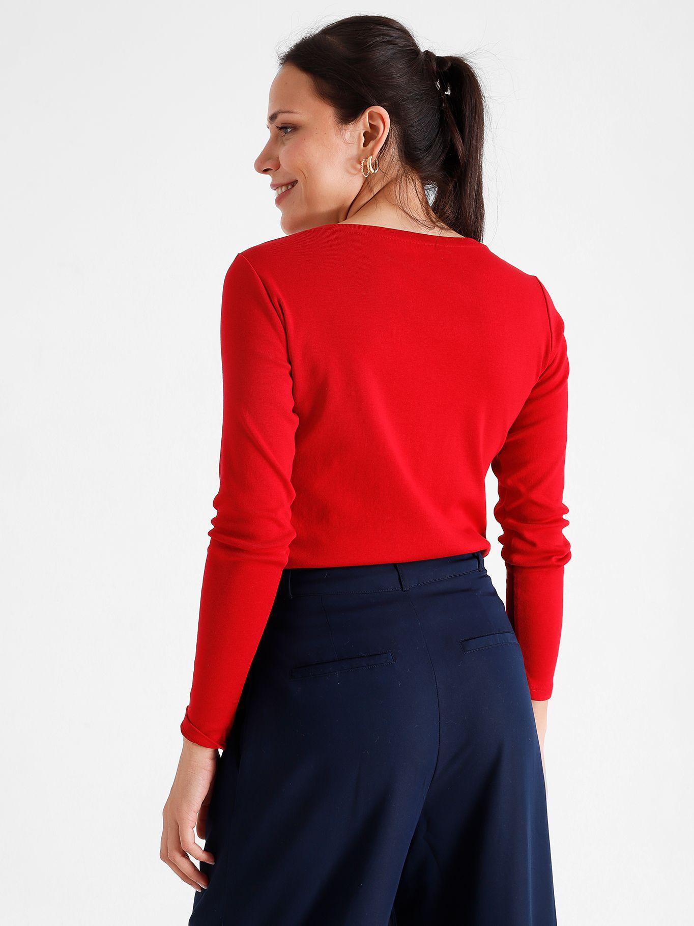 Polera Clasica C-Neck Rojo Tommy Hilfiger-2