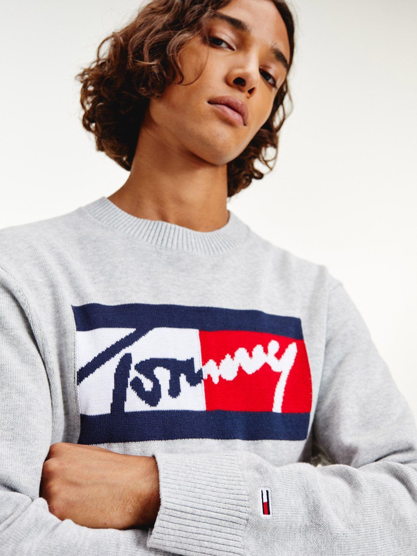 Sweater Branded C-Neck Gris Hombre Tommy Jeans-2