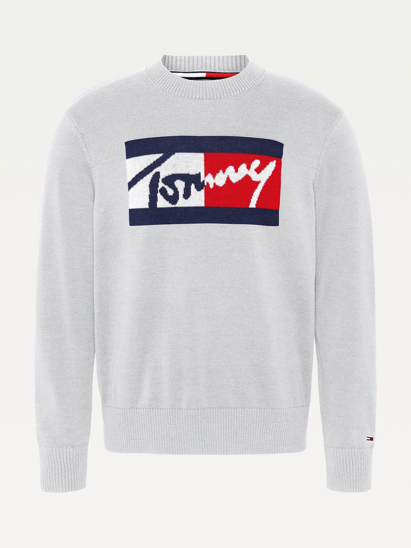 Sweater Branded C-Neck Gris Hombre Tommy Jeans-3
