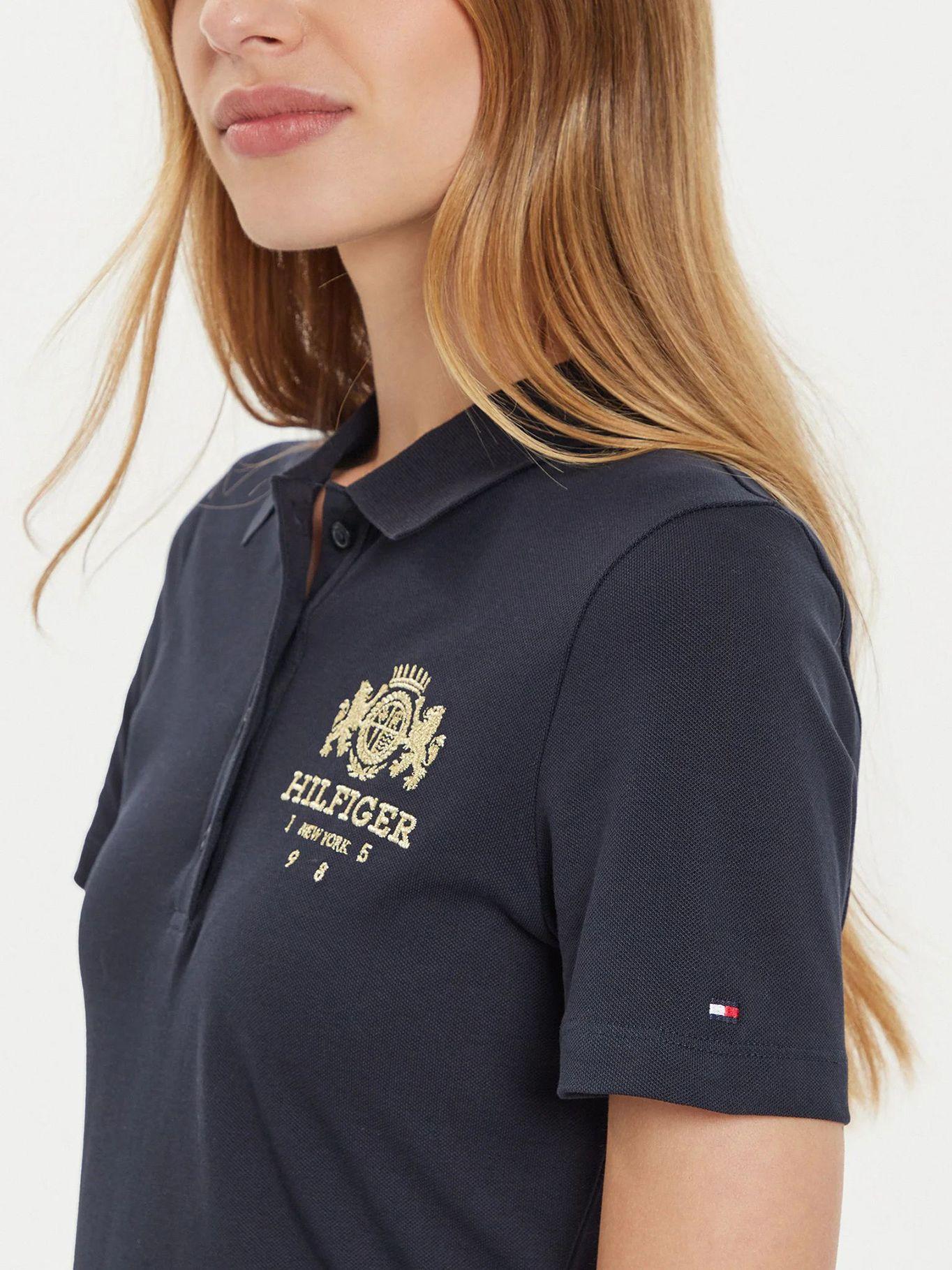 Polo Varsity Crest Slim Fit Azul Tommy Hilfiger-4