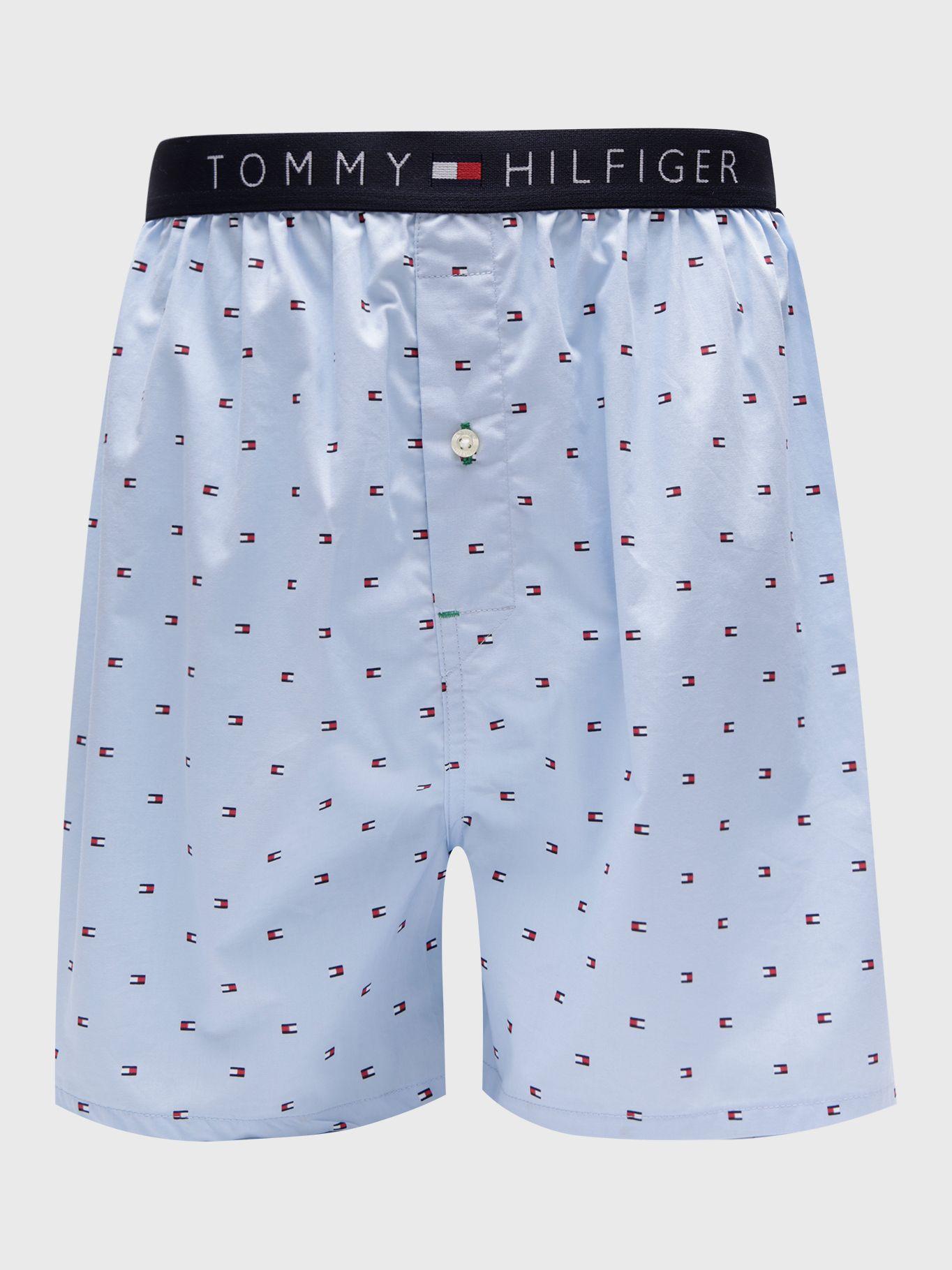 Bóxer Con Print De Banderas Celeste Tommy Hilfiger-0