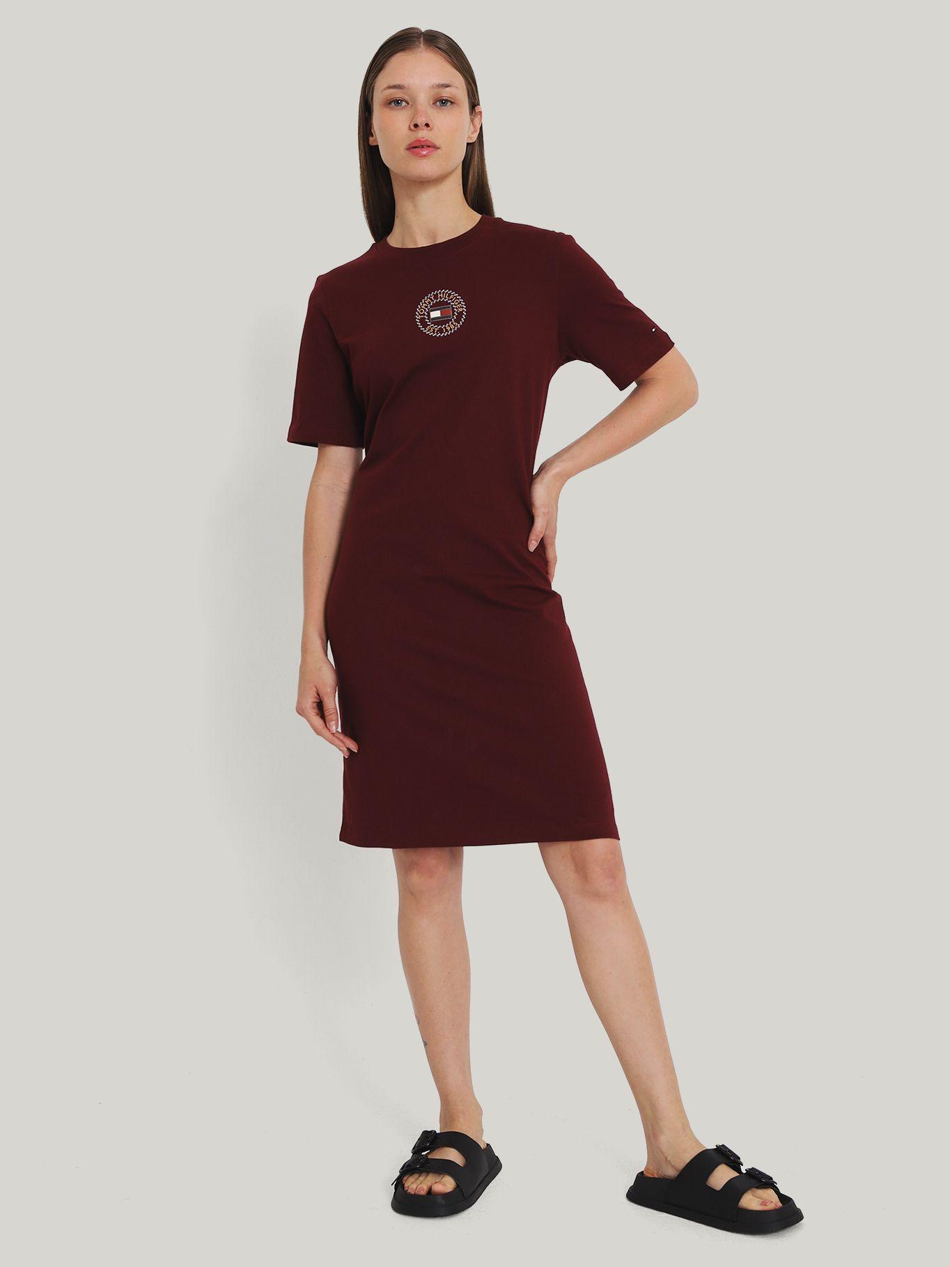 Vestido Logo Nautico Regular Fit Burdeo Tommy Hilfiger-1