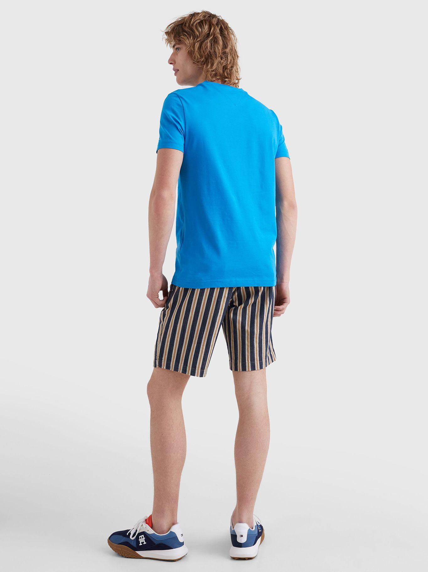 Polera  Logo Slim Fit Celeste CZW Tommy Hilfiger-1