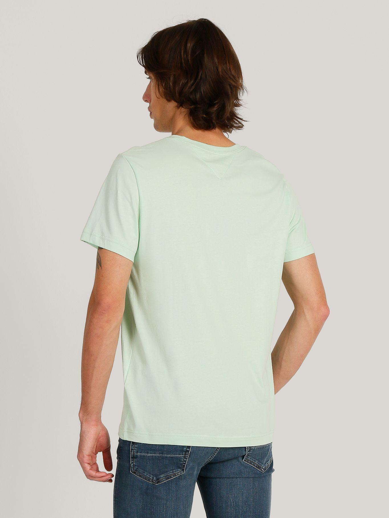 Polera Essential Cotton Neck Slim LXY Verde Tommy Hilfiger-3