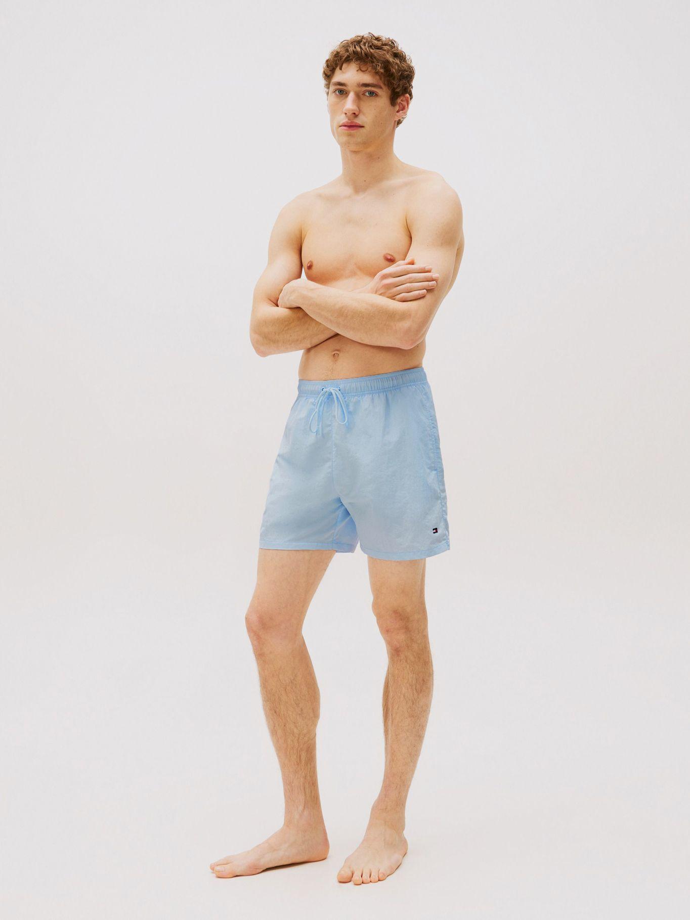 Traje Baño Essential Medio Largo Celeste Tommy Hilfiger-1