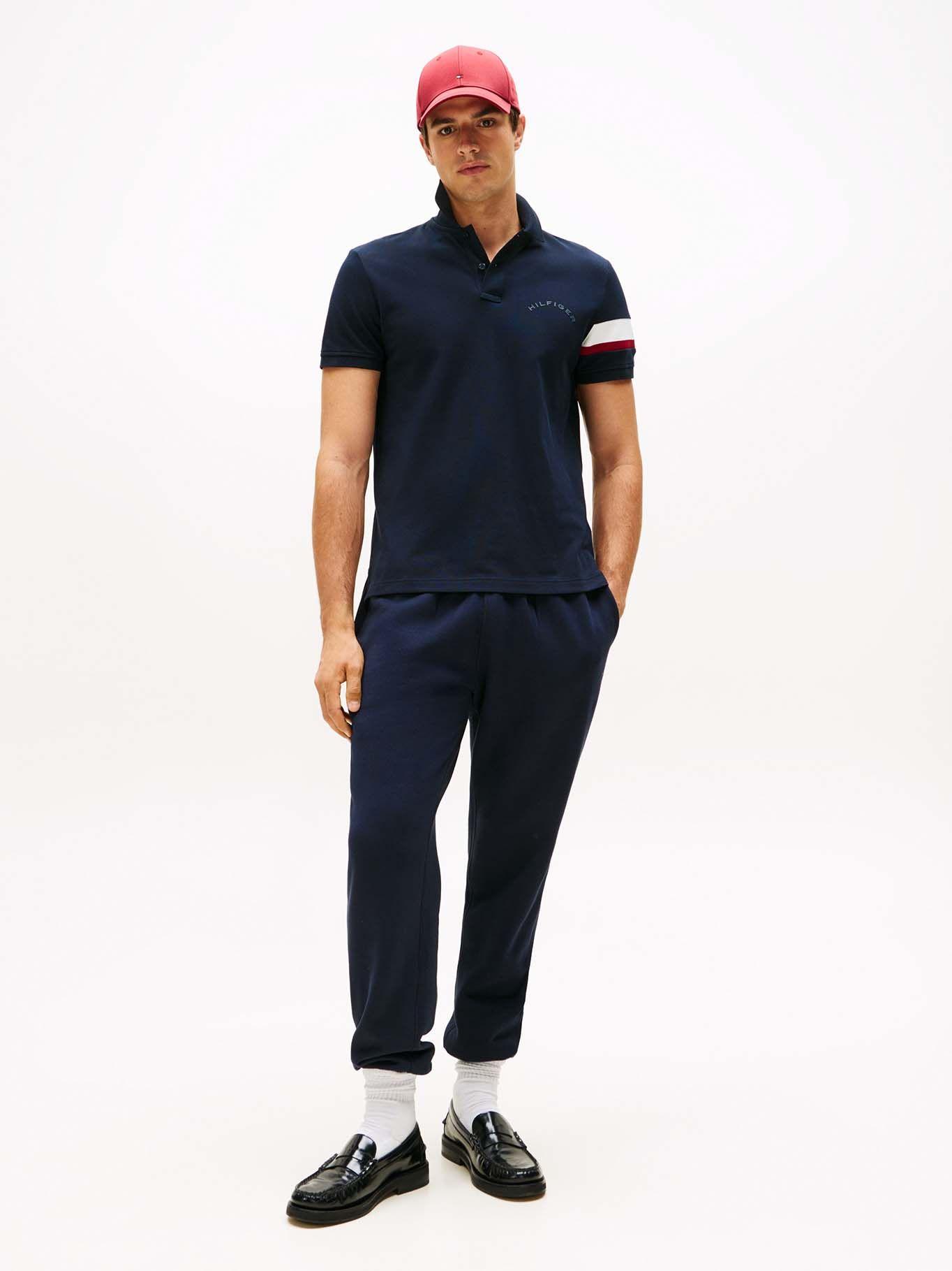 Polo Regular Fit Stripe Logo Azul Tommy Hilfiger-1