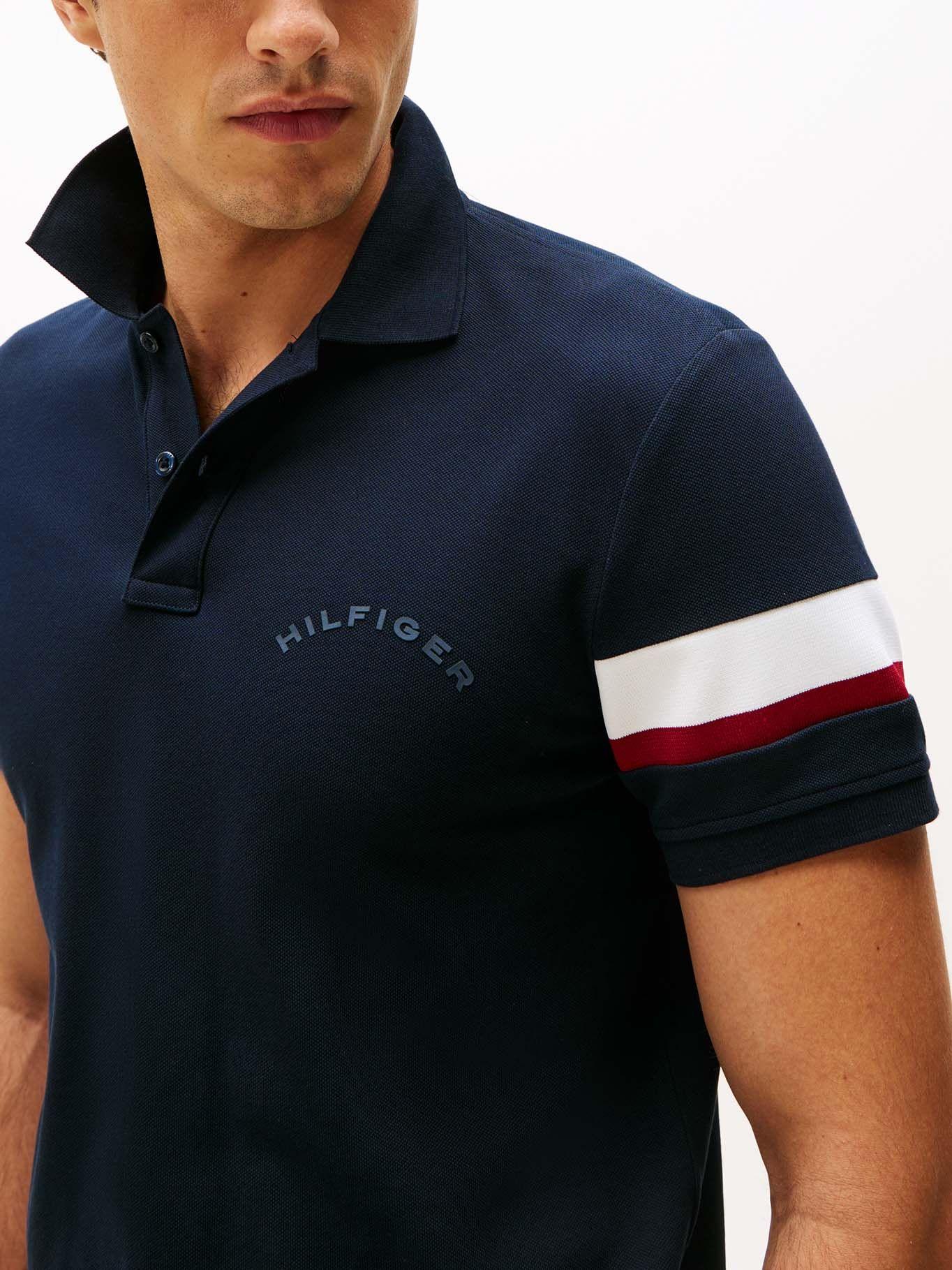 Polo Regular Fit Stripe Logo Azul Tommy Hilfiger-3