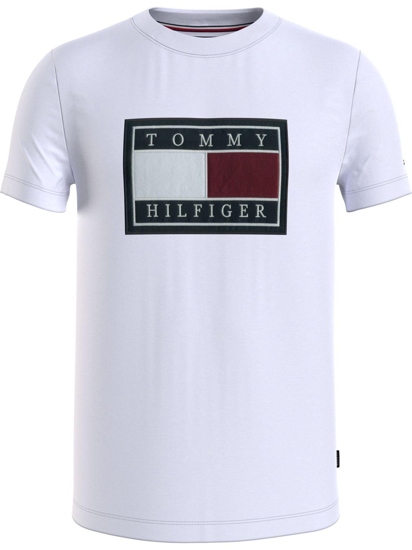 Polera Luxury Interlock Flag Logo Blanco Tommy Hilfiger-0