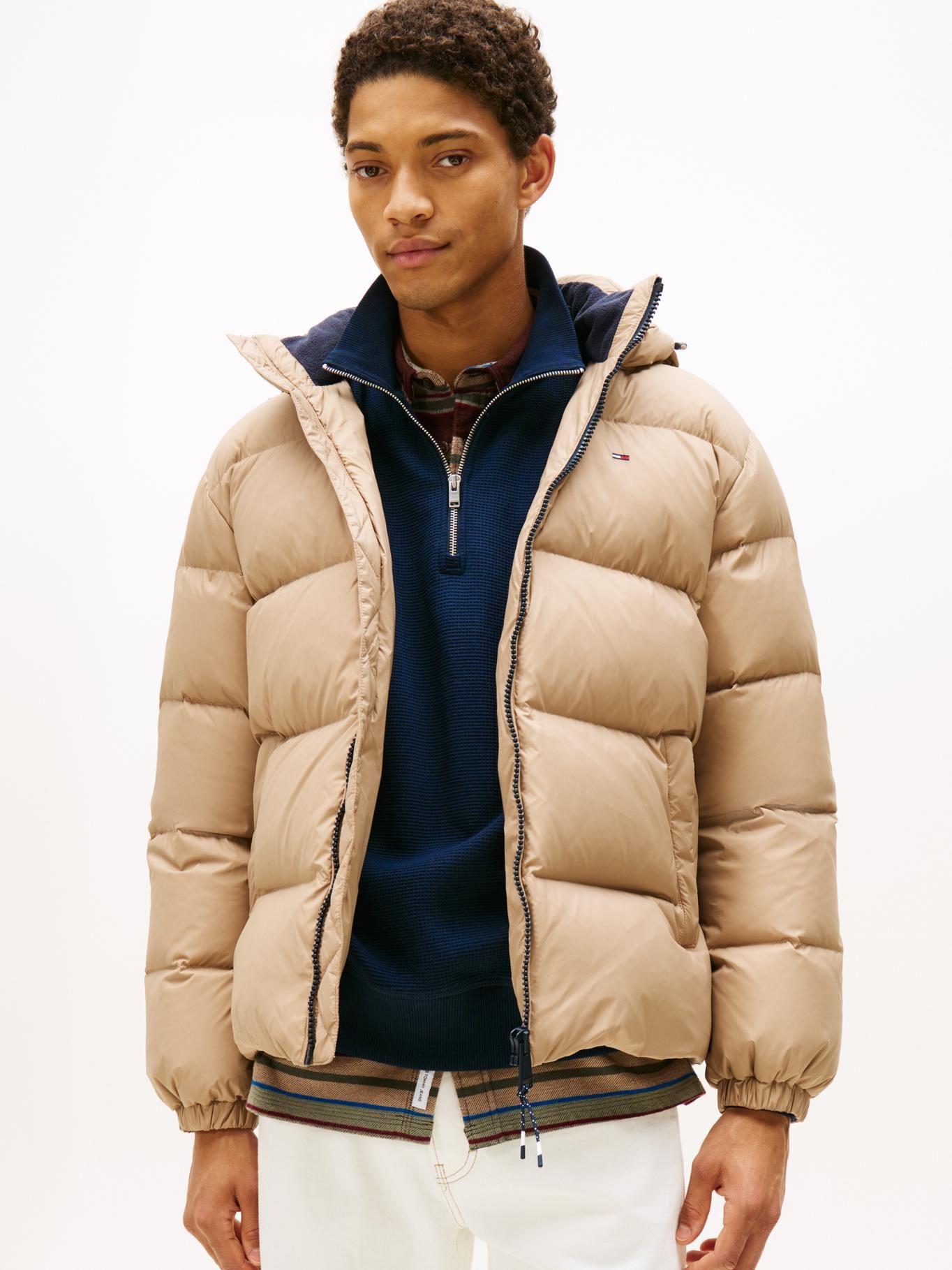 Parka Essential Acolchada Con Gorro Beige Tommy Jeans-0
