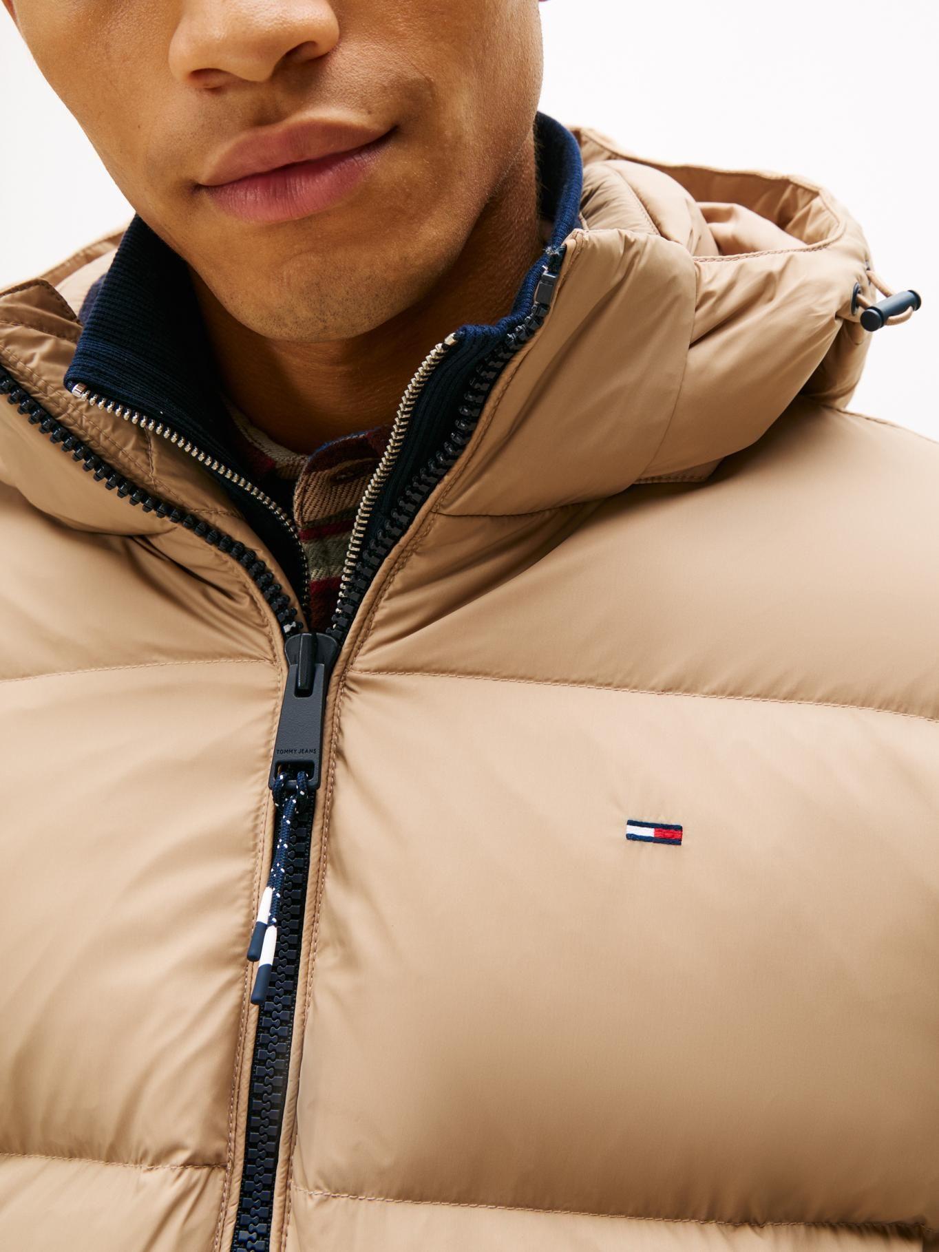Parka Essential Acolchada Con Gorro Beige Tommy Jeans-3