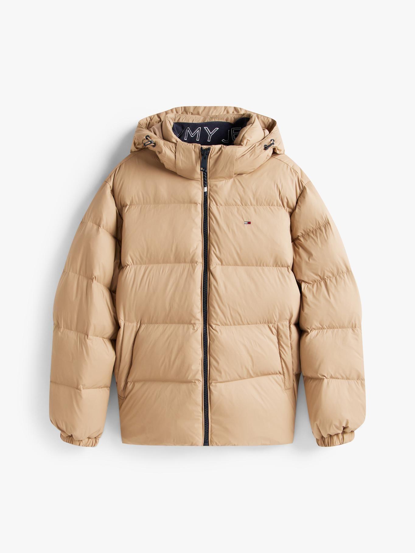 Parka Essential Acolchada Con Gorro Beige Tommy Jeans-4
