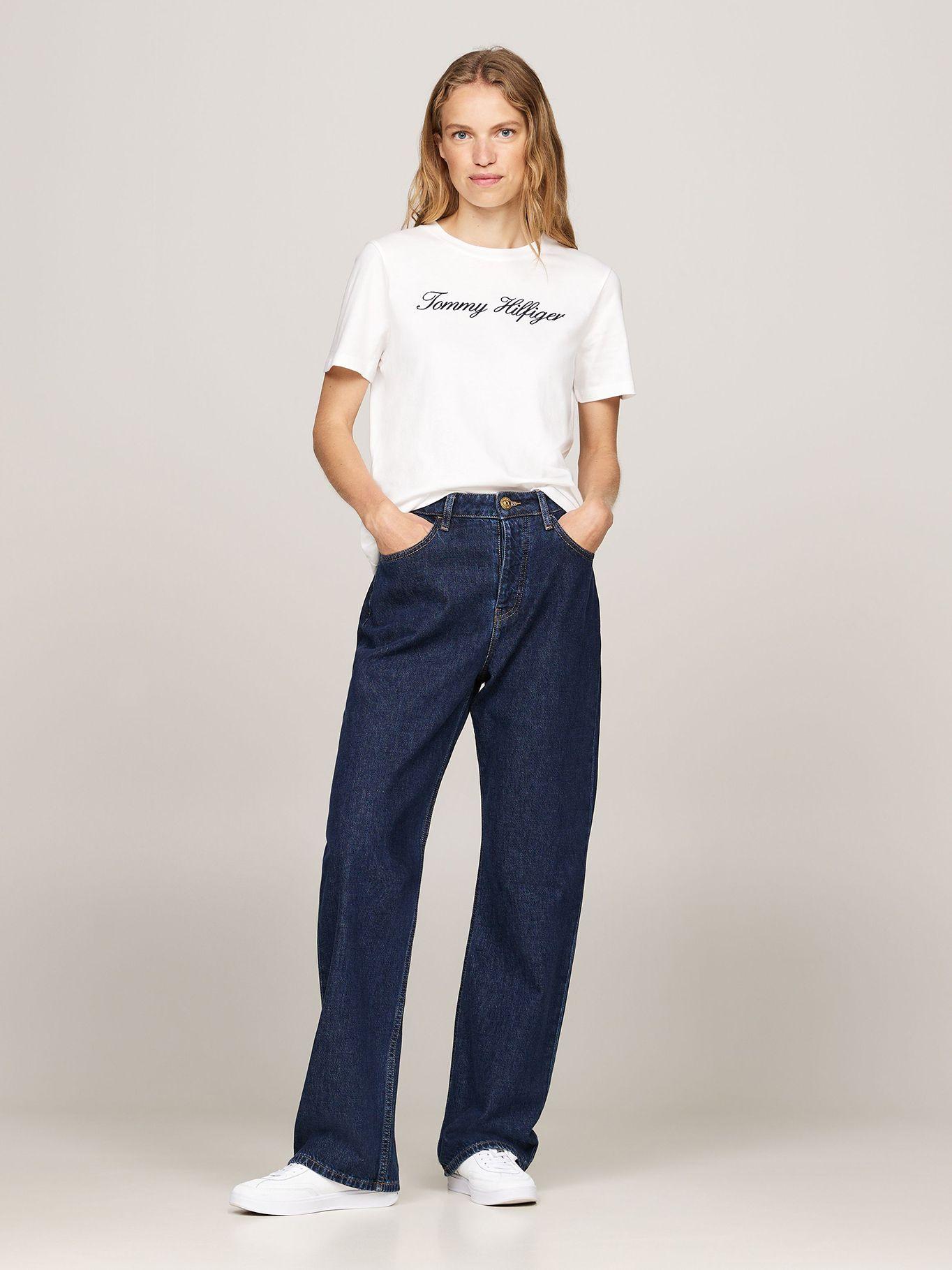 Polera de Logo Script Regular Fit Blanco Tommy Hilfiger-1