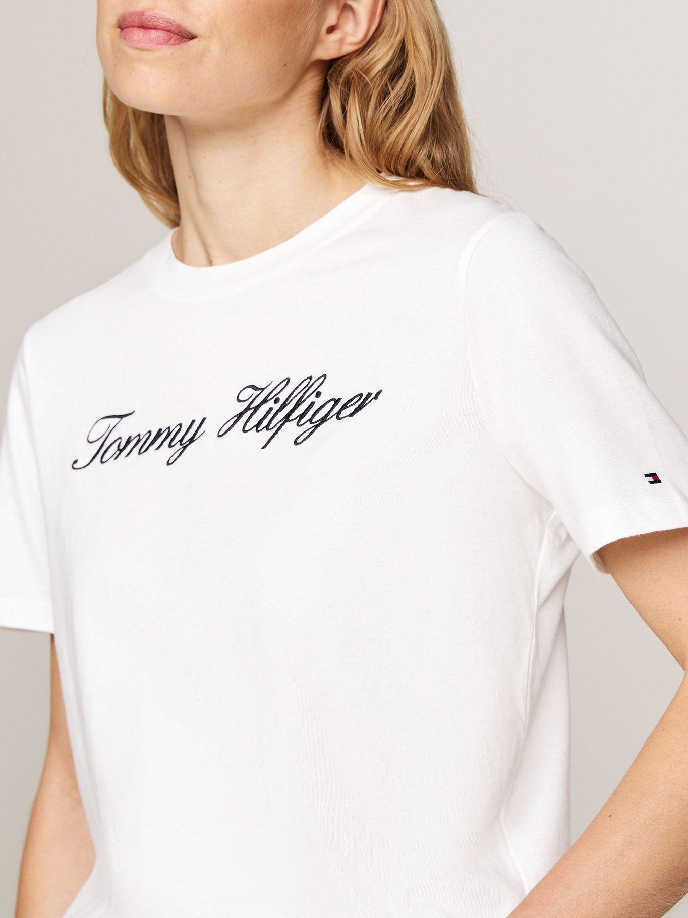 Polera de Logo Script Regular Fit Blanco Tommy Hilfiger-3