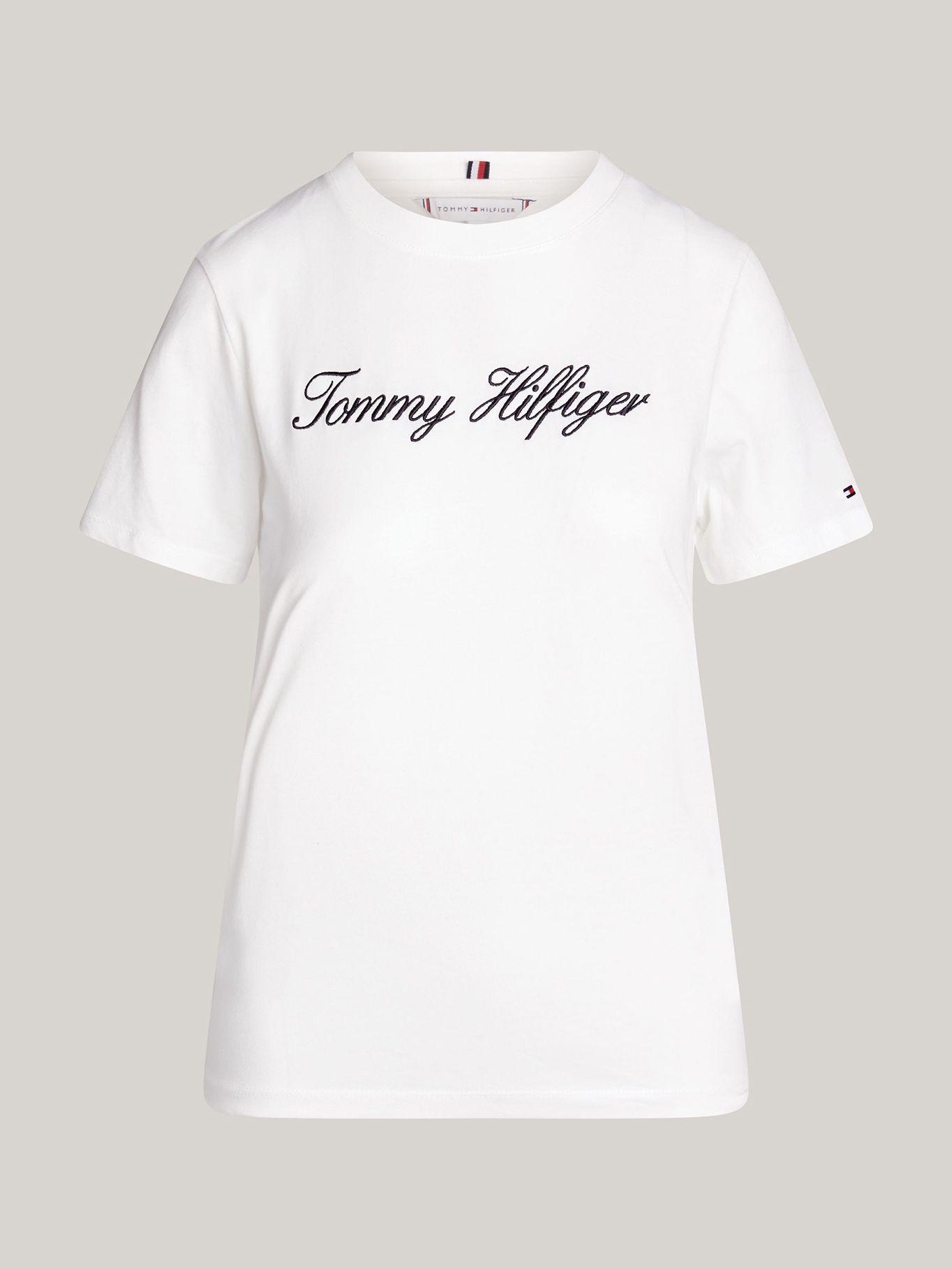 Polera de Logo Script Regular Fit Blanco Tommy Hilfiger-4