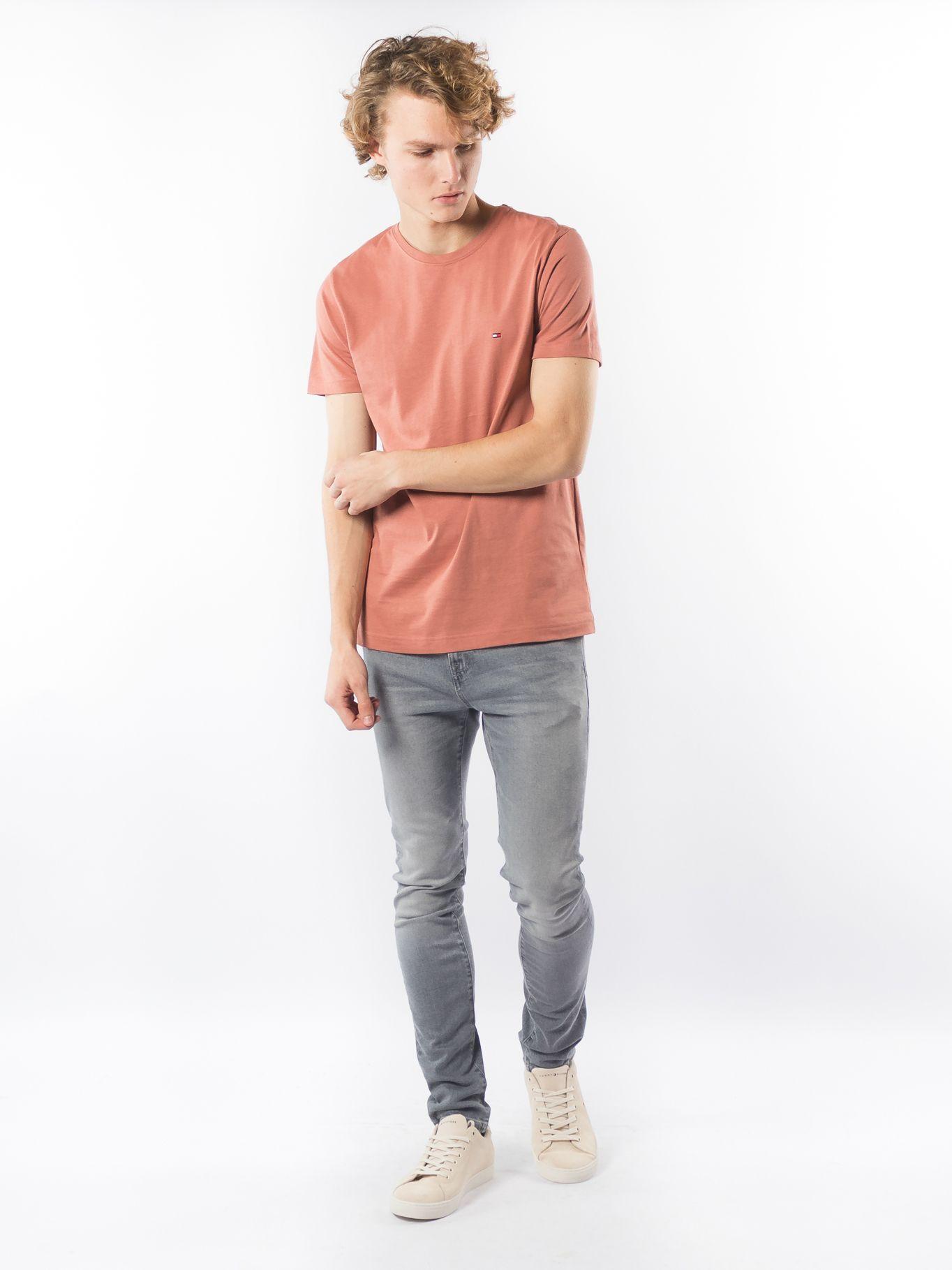 Polera Cotton C-Neck SM8 Slim Damasco Tommy Hilfiger-0
