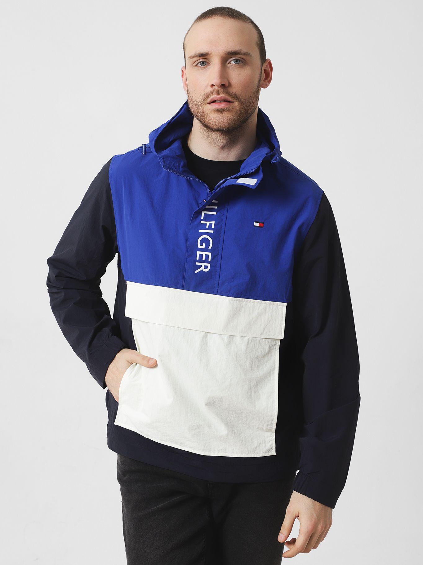 Cortaviento Solid Con Logo Azul Tommy Hilfiger-3