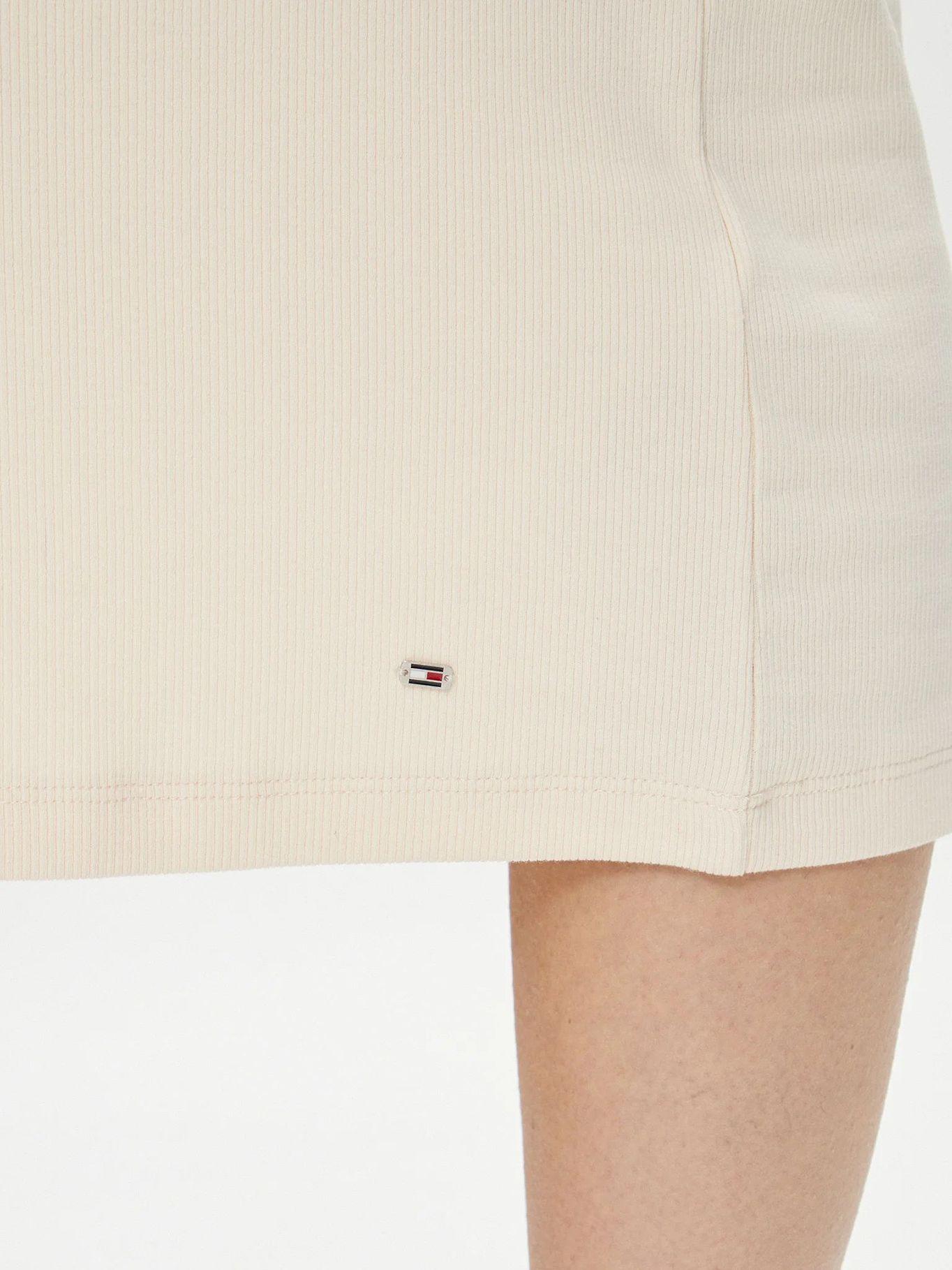Vestido Mujer Solid Slim Fit Beige Tommy Hilfiger-4