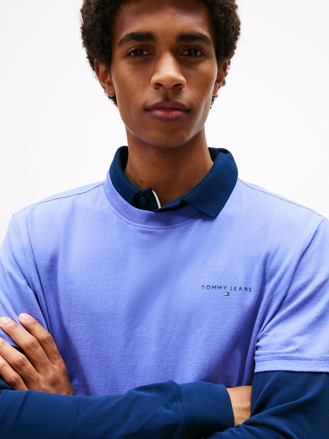 Polera Con Logo Lineal Slim Fit Azul Tommy Jeans-3