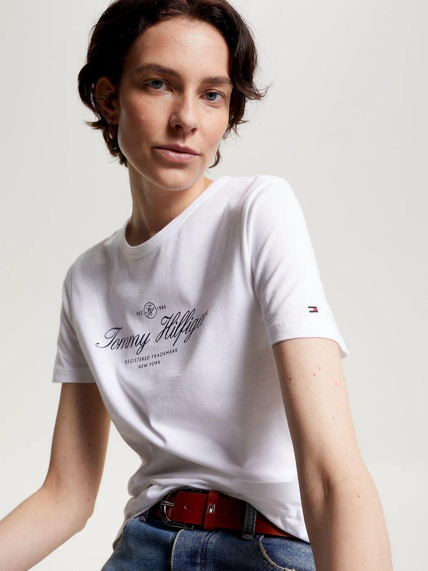 Polera Slim Fit Signature C-Neck Blanco Tommy Hilfiger-3