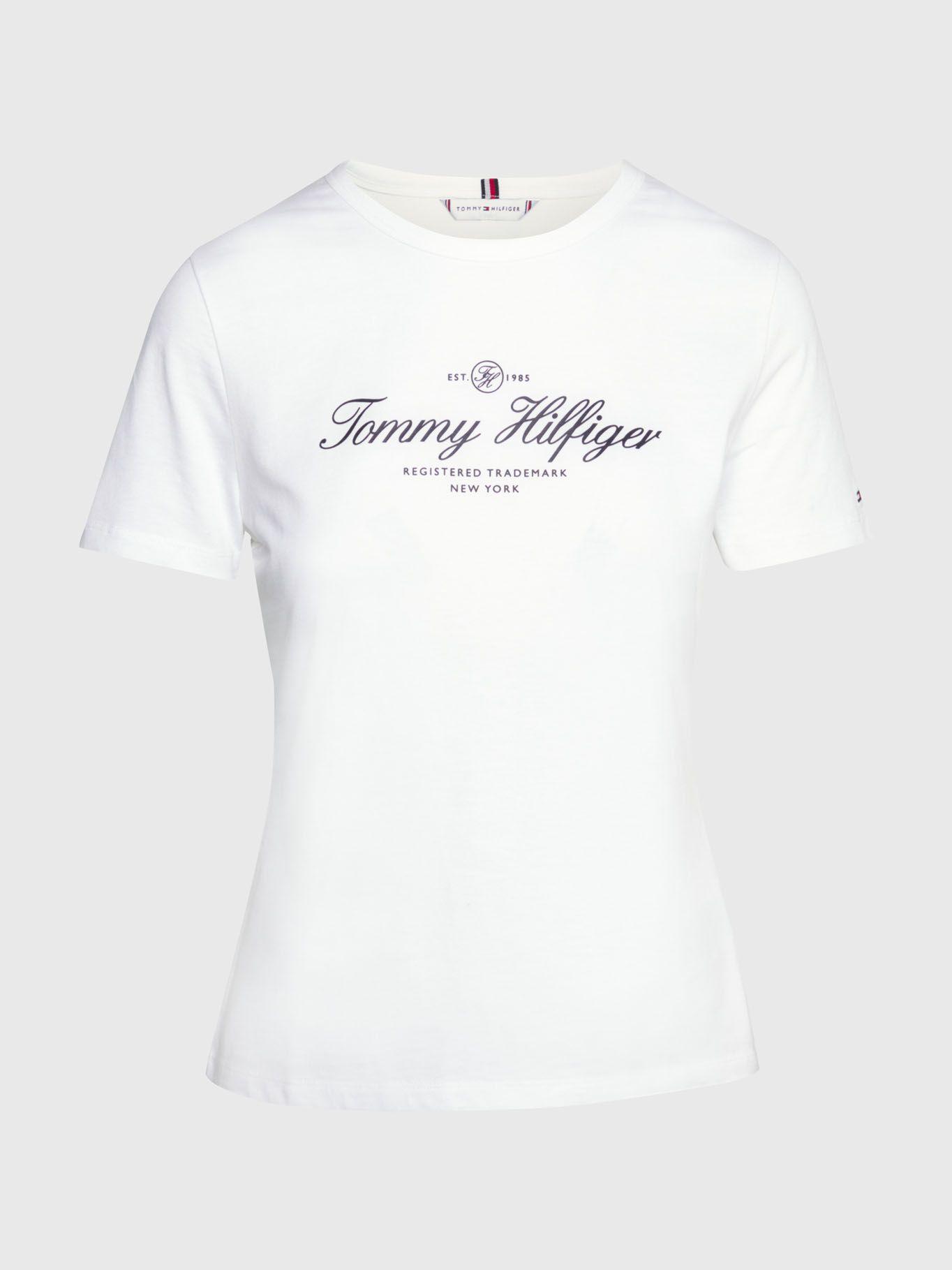 Polera Slim Fit Signature C-Neck Blanco Tommy Hilfiger-4