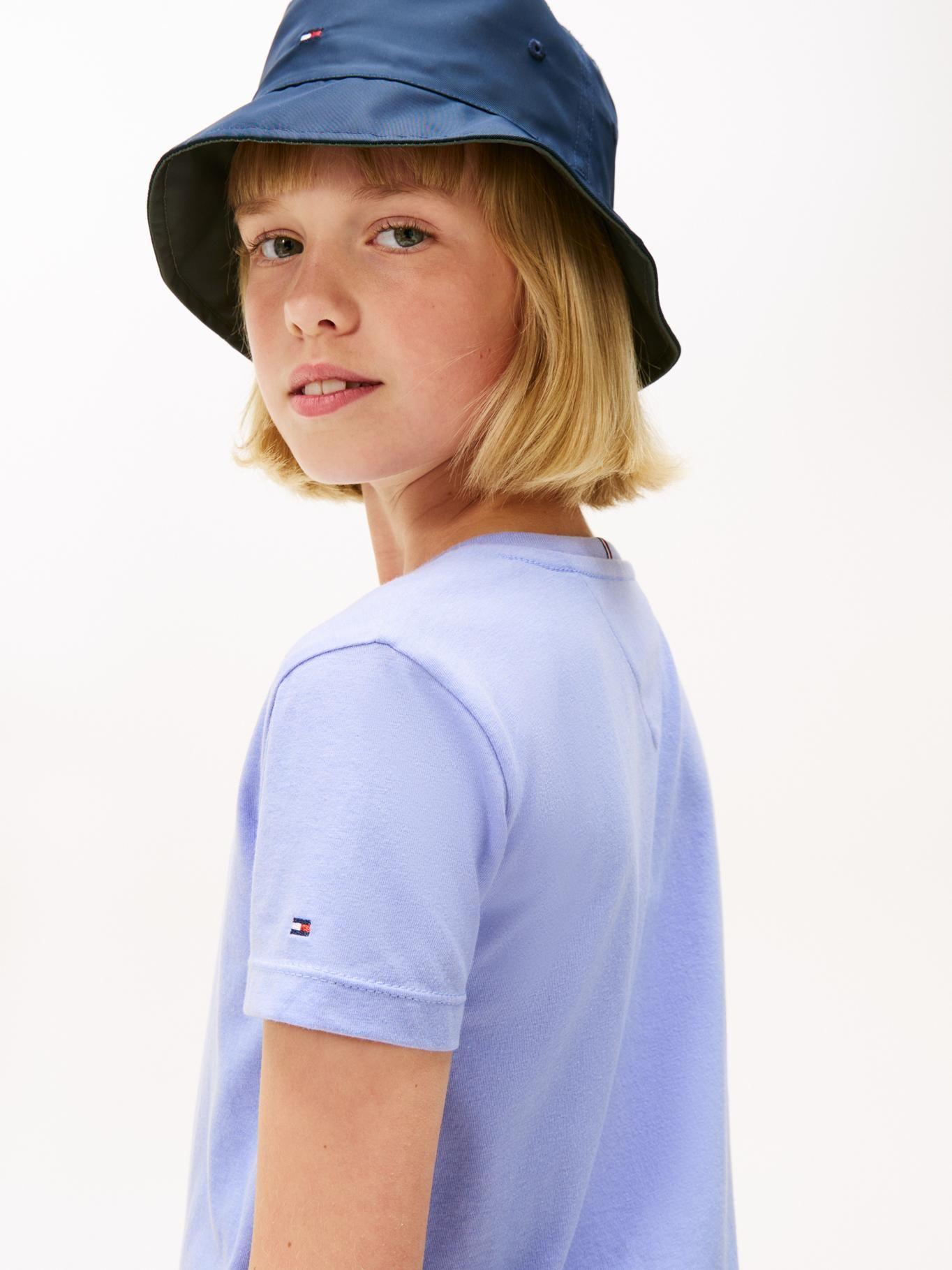 Polera Con Logo Script Celeste Tommy Hilfiger-4