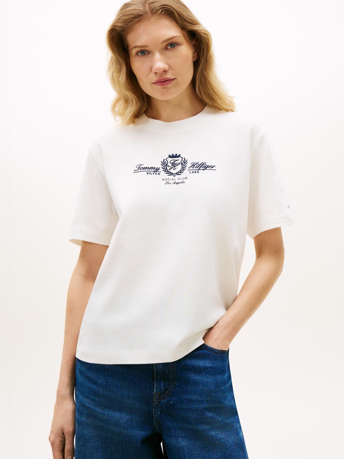 Polera Con Logo Escudo Bordado Relaxed Fit-0