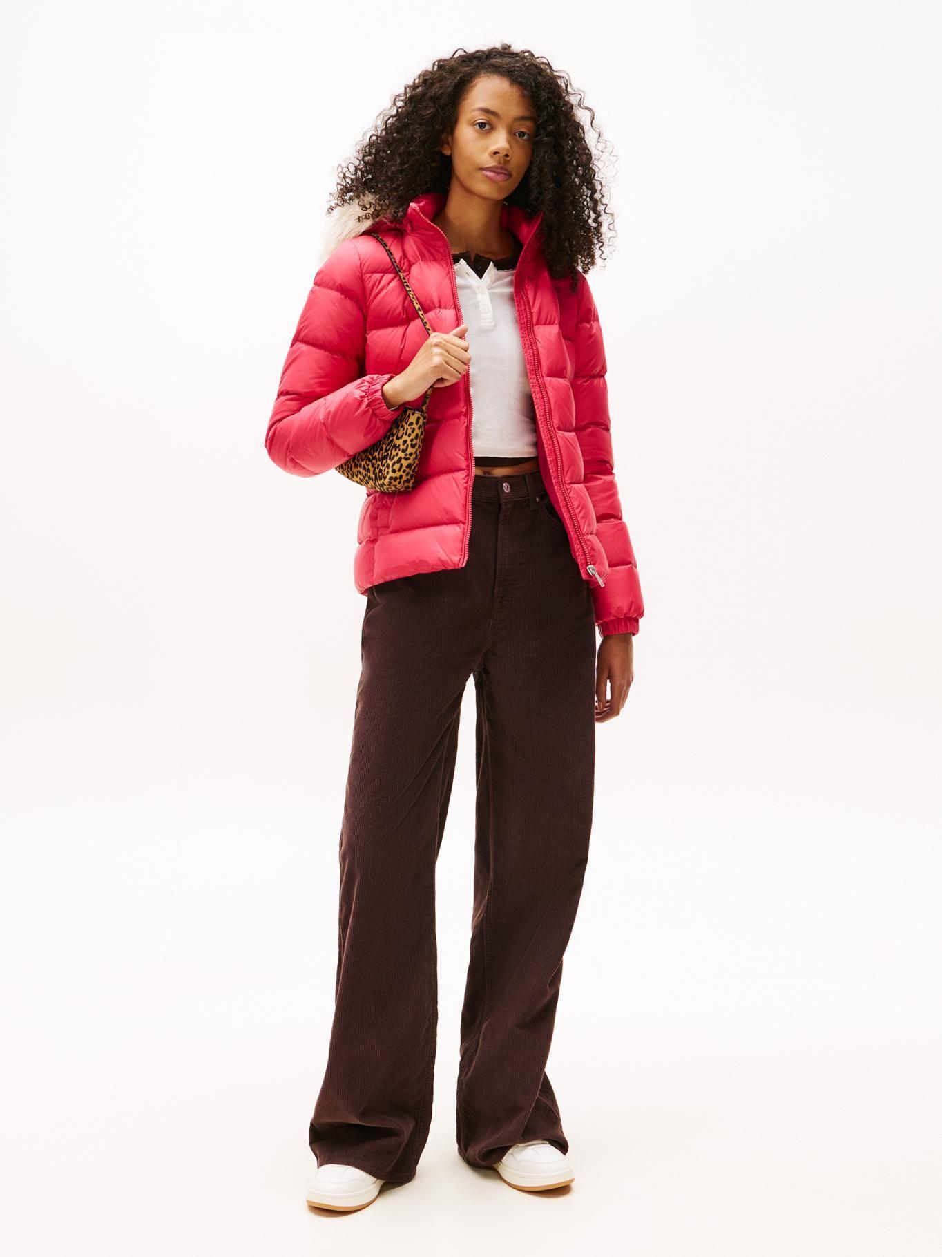 Parka Hooded Basic Acolchada Rosado Tommy Jeans-1