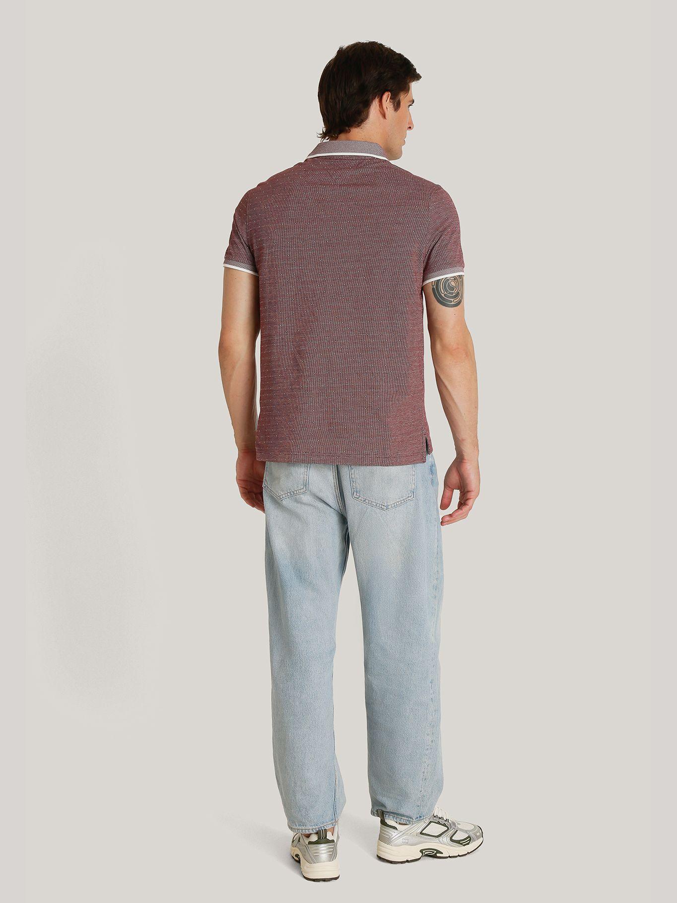Polo Interlock Micropater Regular Burdeo Tommy Hilfiger-2