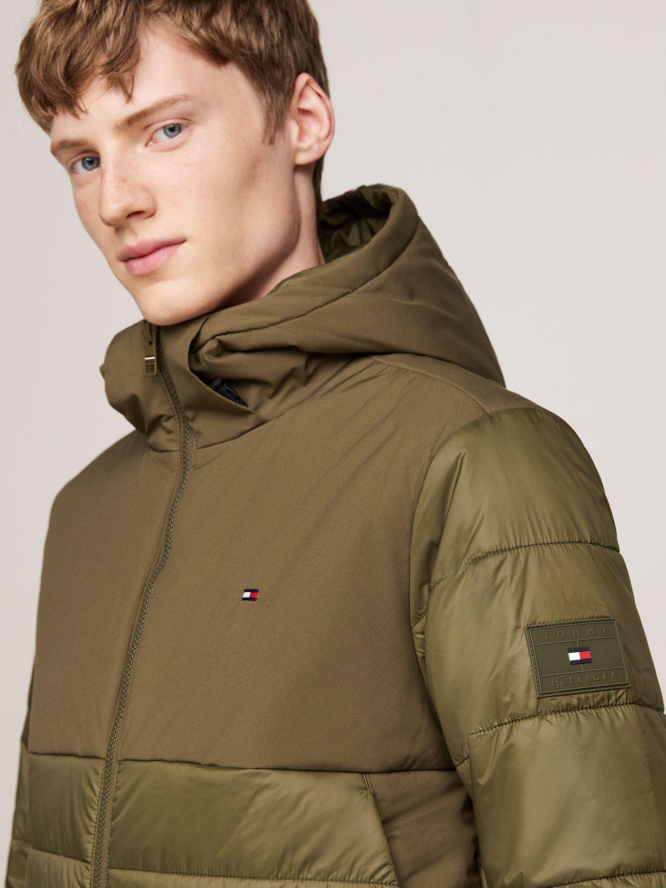 Parka Mixed Media Solid Verde Tommy Hilfiger-3