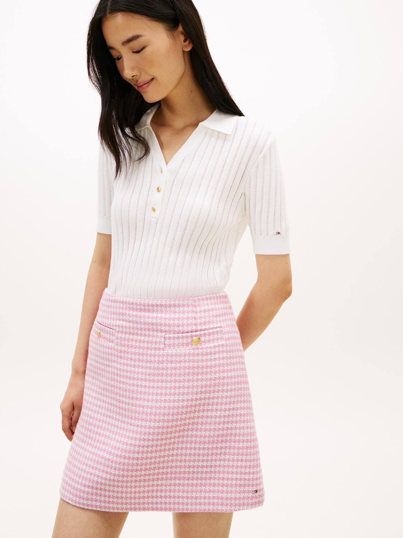 Falda Tweed Con Logo-3