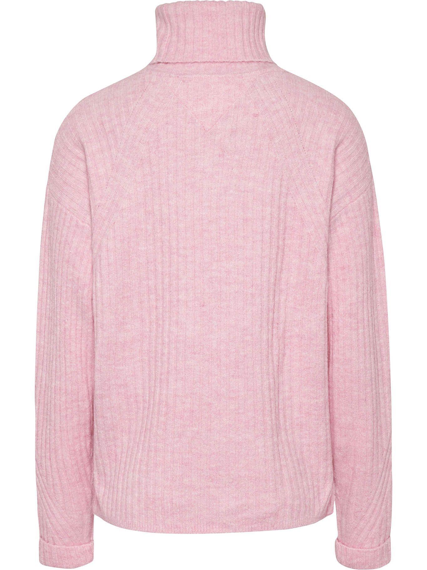 Sweater Signature Cuello Alto Rosado Tommy Hilfiger-1
