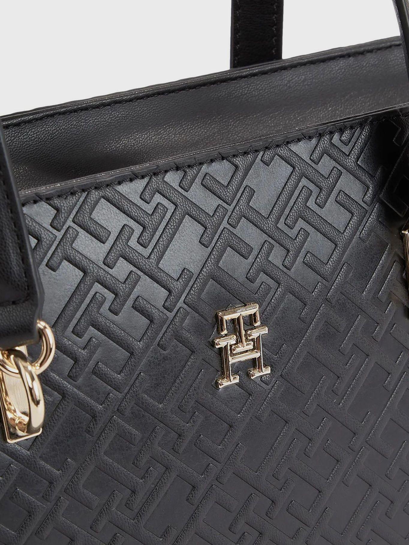 Cartera Mini Tote Monogram Negro Tommy Hilfiger-2