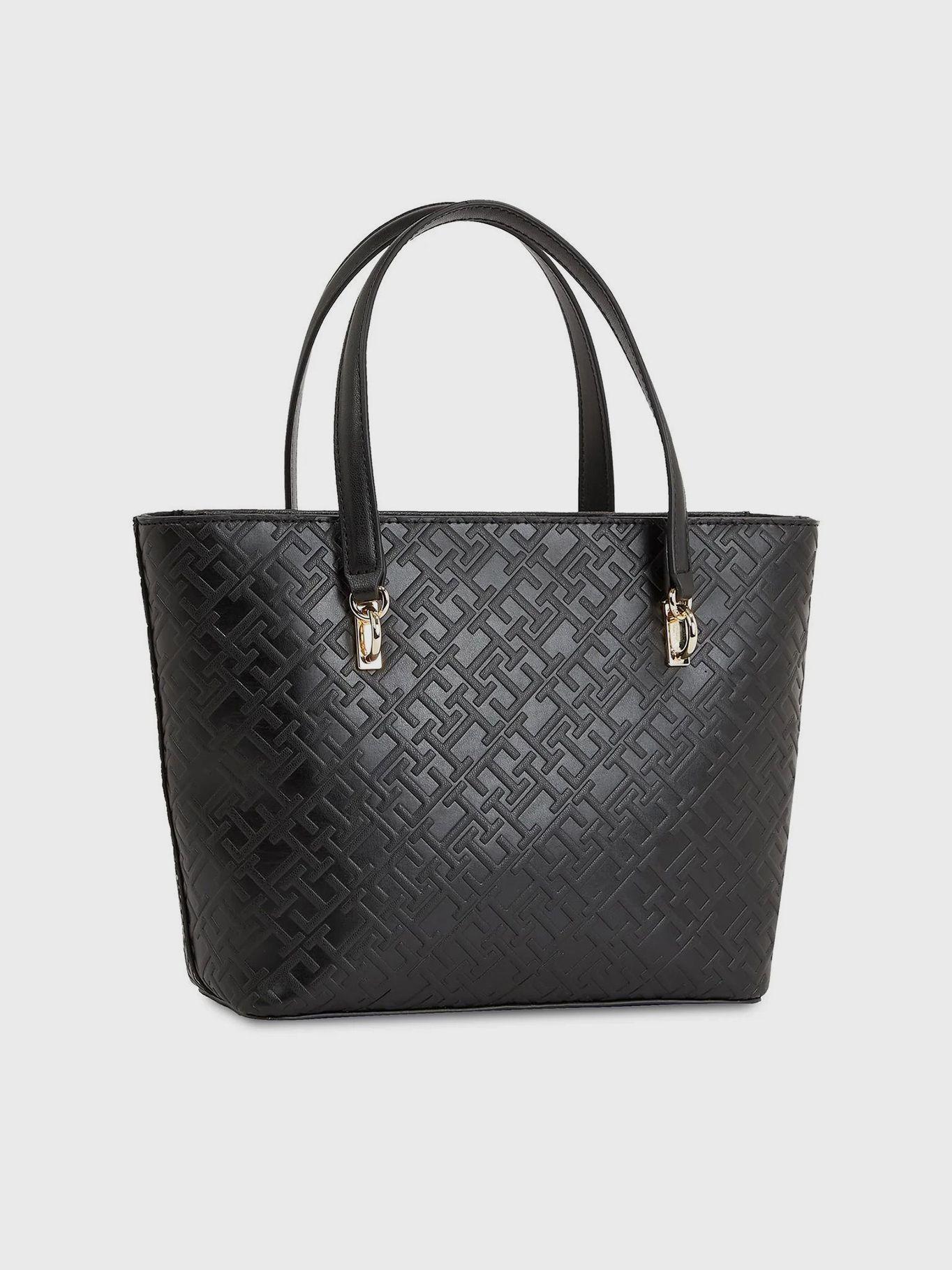 Cartera Mini Tote Monogram Negro Tommy Hilfiger-3