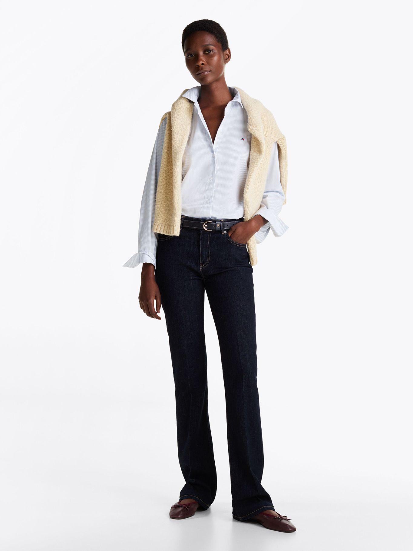 Camisa De Popelín Regular Fit Celeste Tommy Hilfiger-1