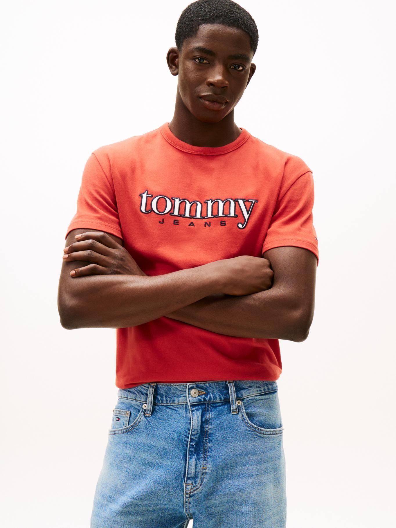 Polera Aplicación Del Logo Regular Fit Tommy Jeans Rojo-0
