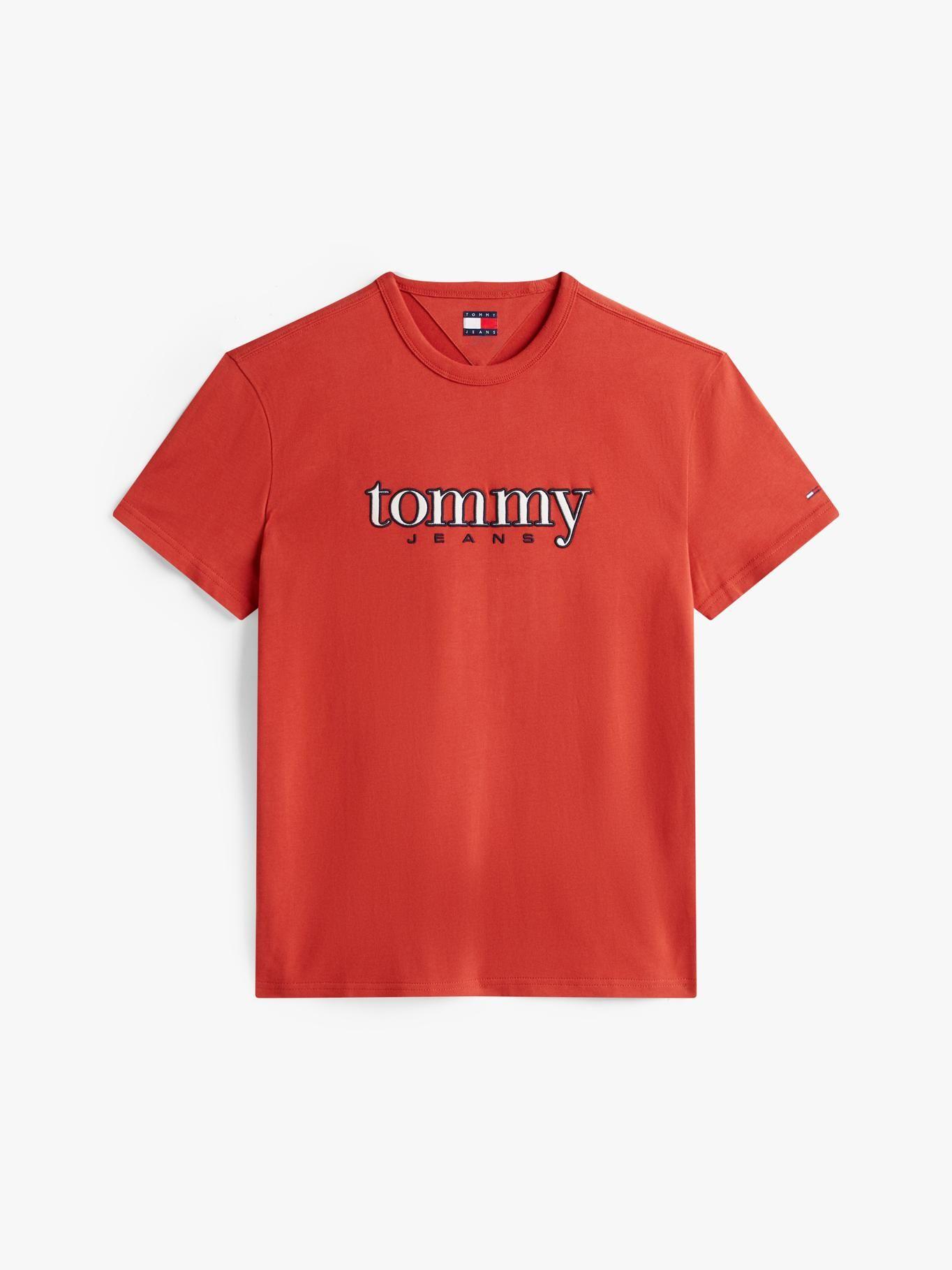 Polera Aplicación Del Logo Regular Fit Tommy Jeans Rojo-4