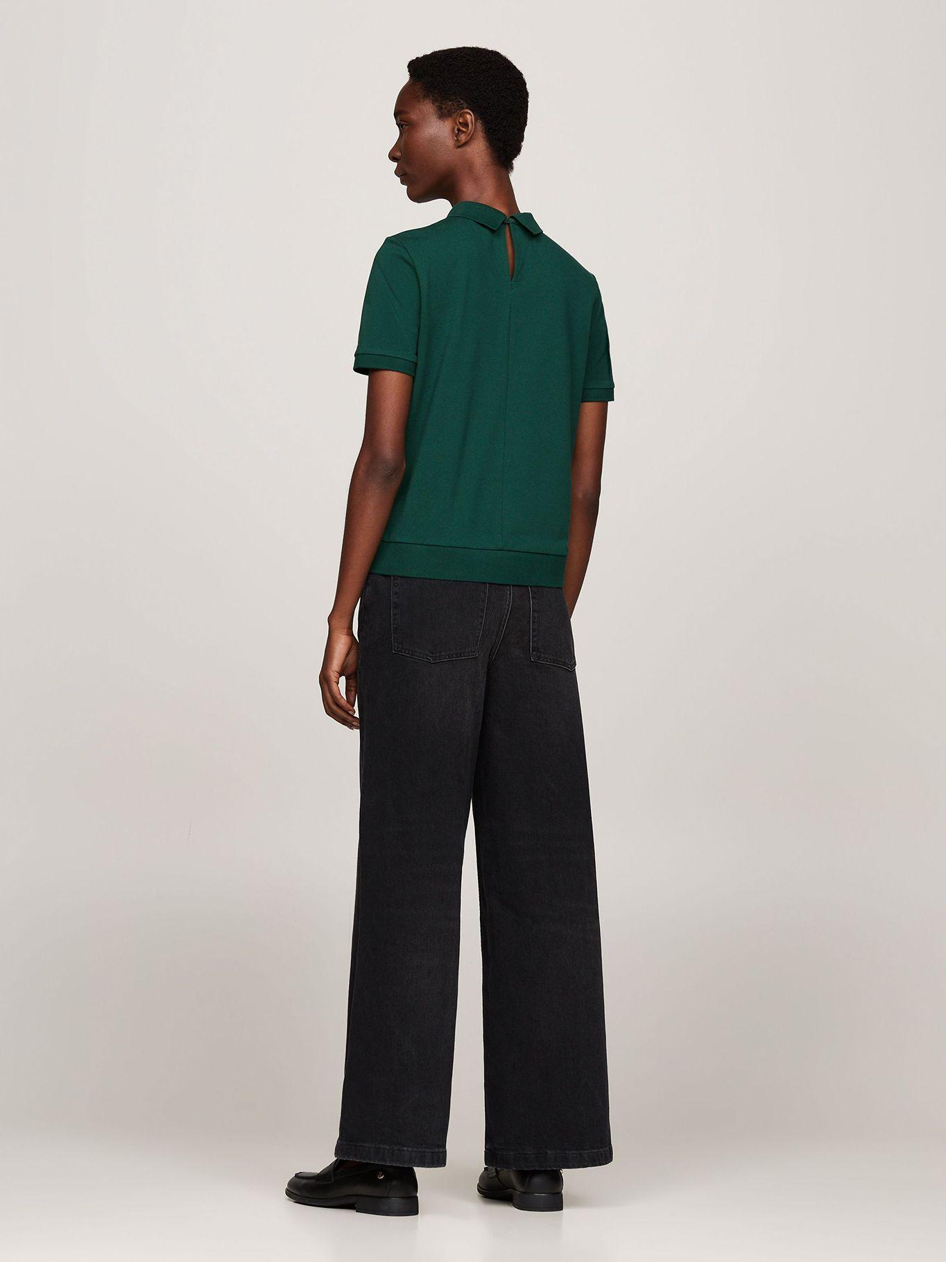 Polo Con Logo Script Regular Fit Verde Tommy Hilfiger-2