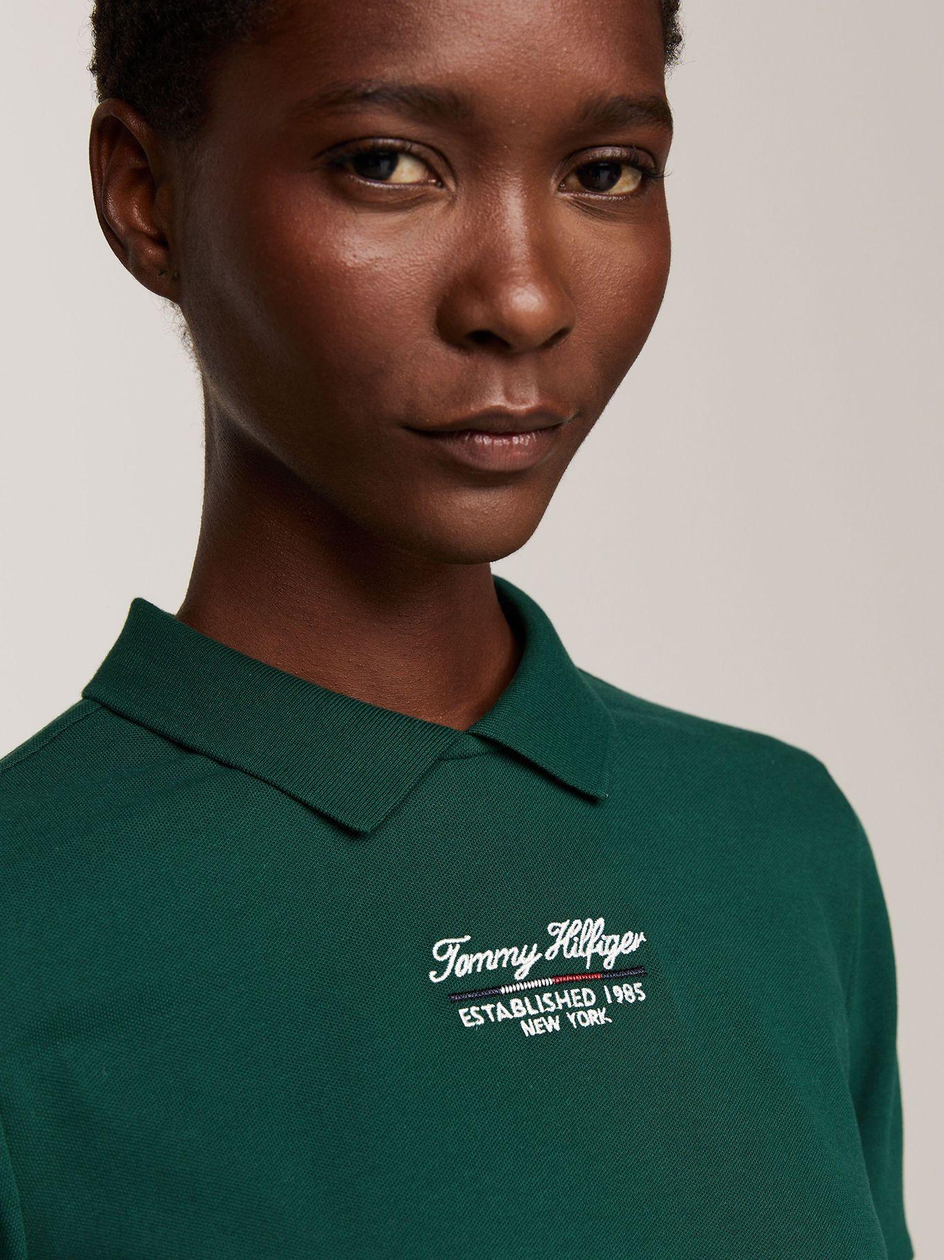 Polo Con Logo Script Regular Fit Verde Tommy Hilfiger-3