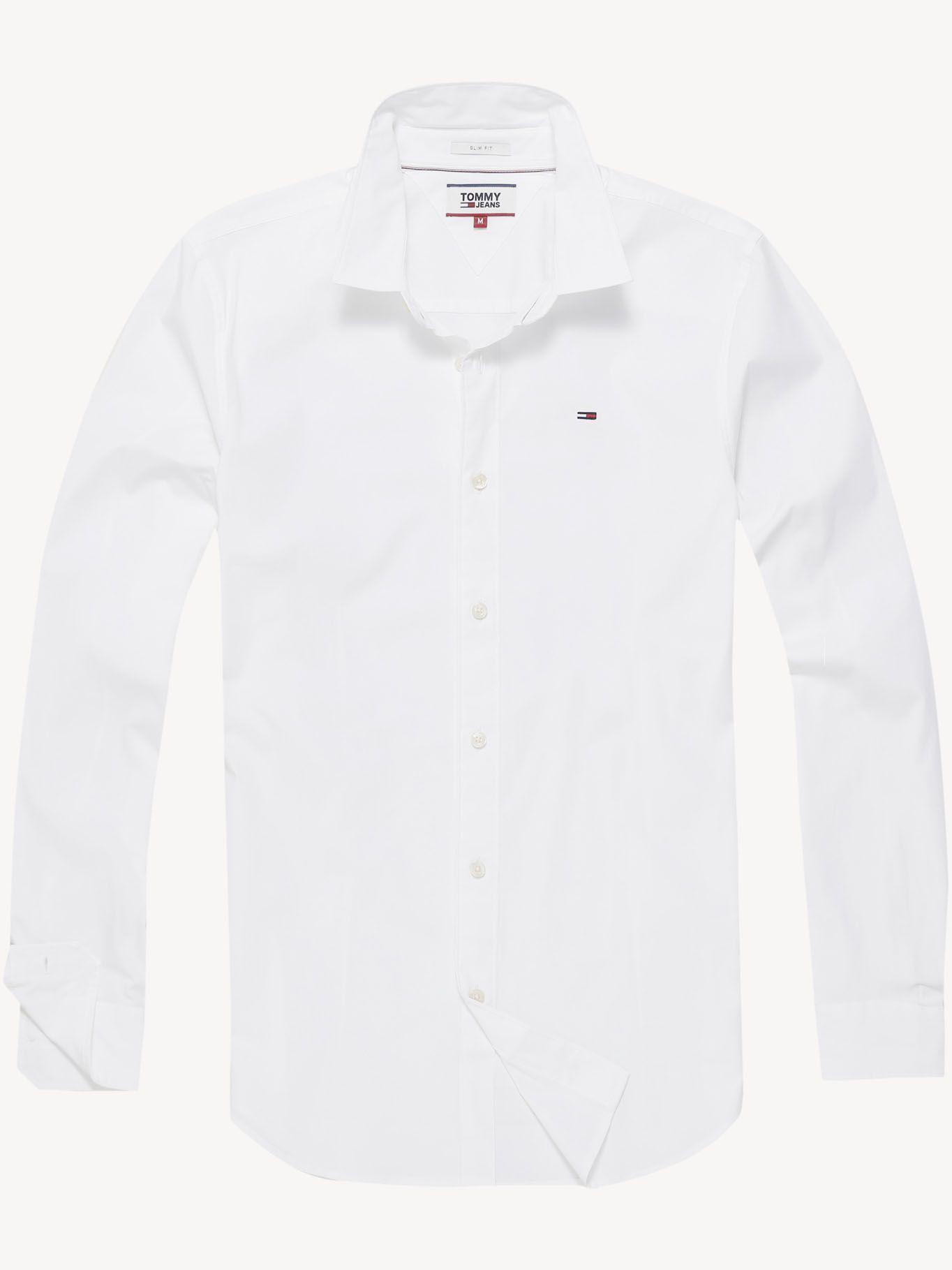 Camisa Original Con Logo Slim Fit Blanco Tommy Hilfiger-4