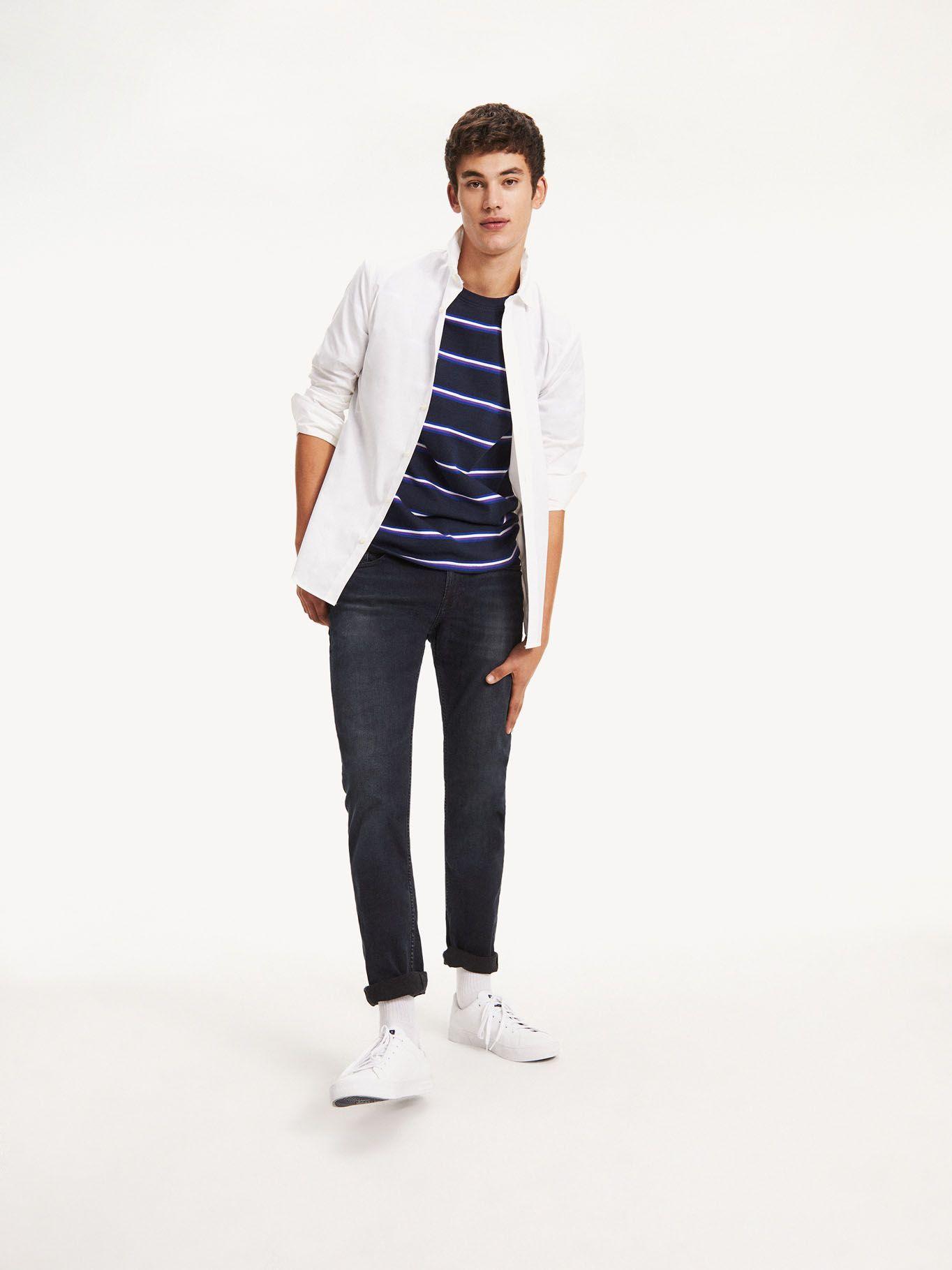 Camisa Original Con Logo Slim Fit Blanco Tommy Hilfiger-3