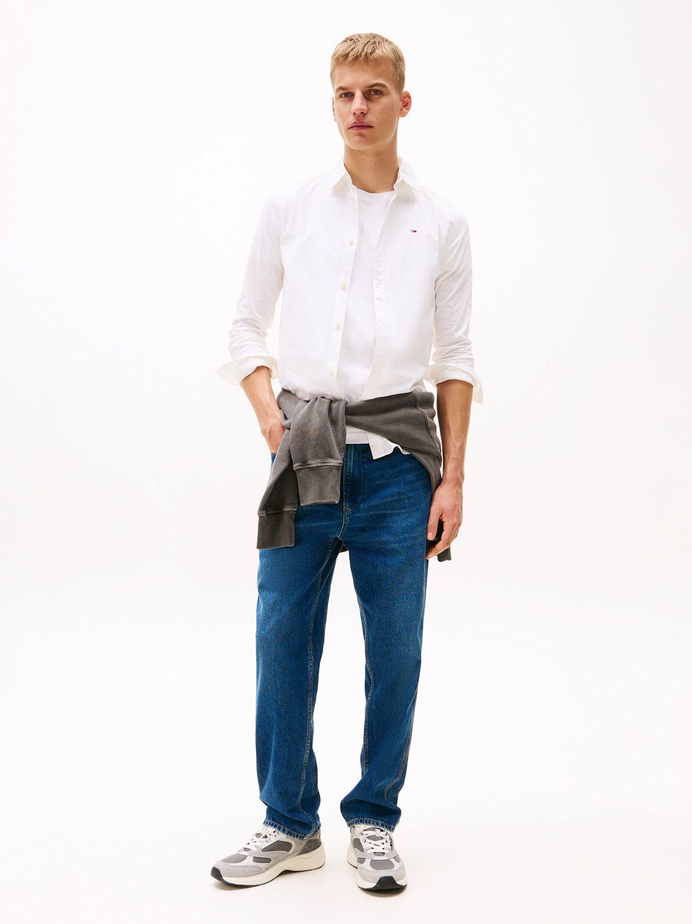 Camisa Original Con Logo Slim Fit Blanco Tommy Hilfiger-1