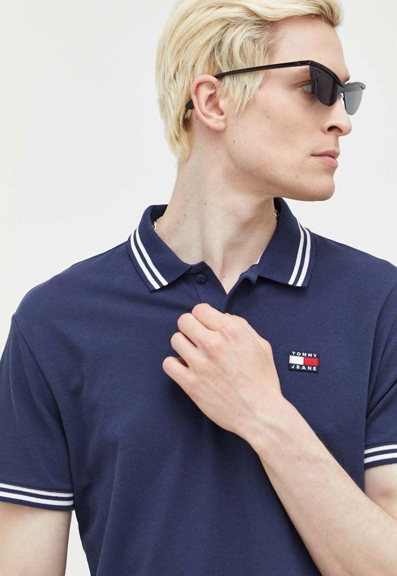 Polo  Classic Tipping Con Logo Azul Tommy Jeans-2