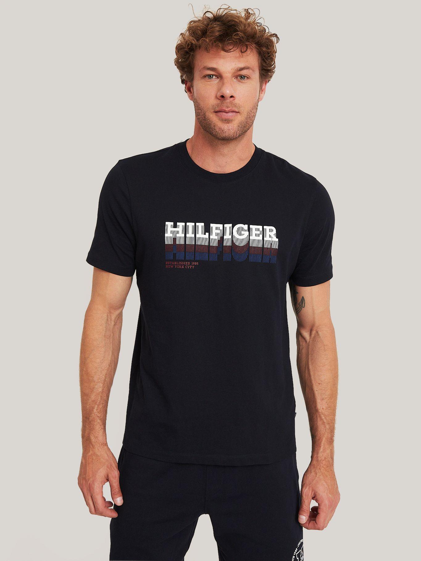Polera Logo Monotipo DW5 Azul Tommy Hilfiger-0