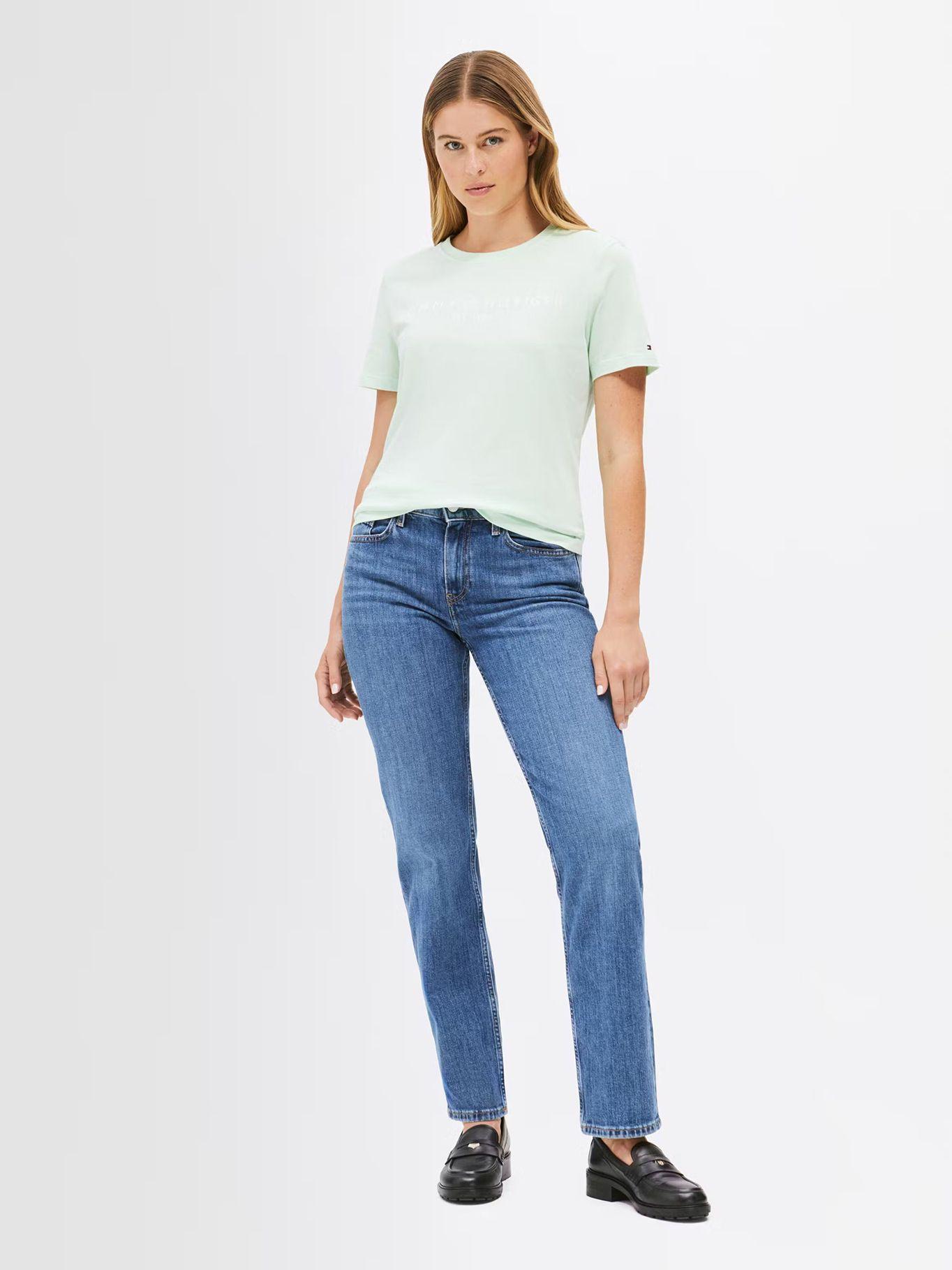 Polera Signature Con Logo Verde Tommy Hilfiger-3
