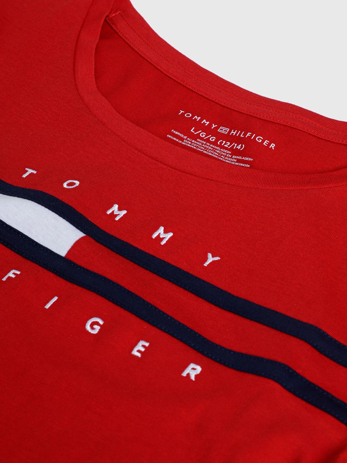 Polera Pieced Flag Logo Rojo Tommy Hilfiger-2